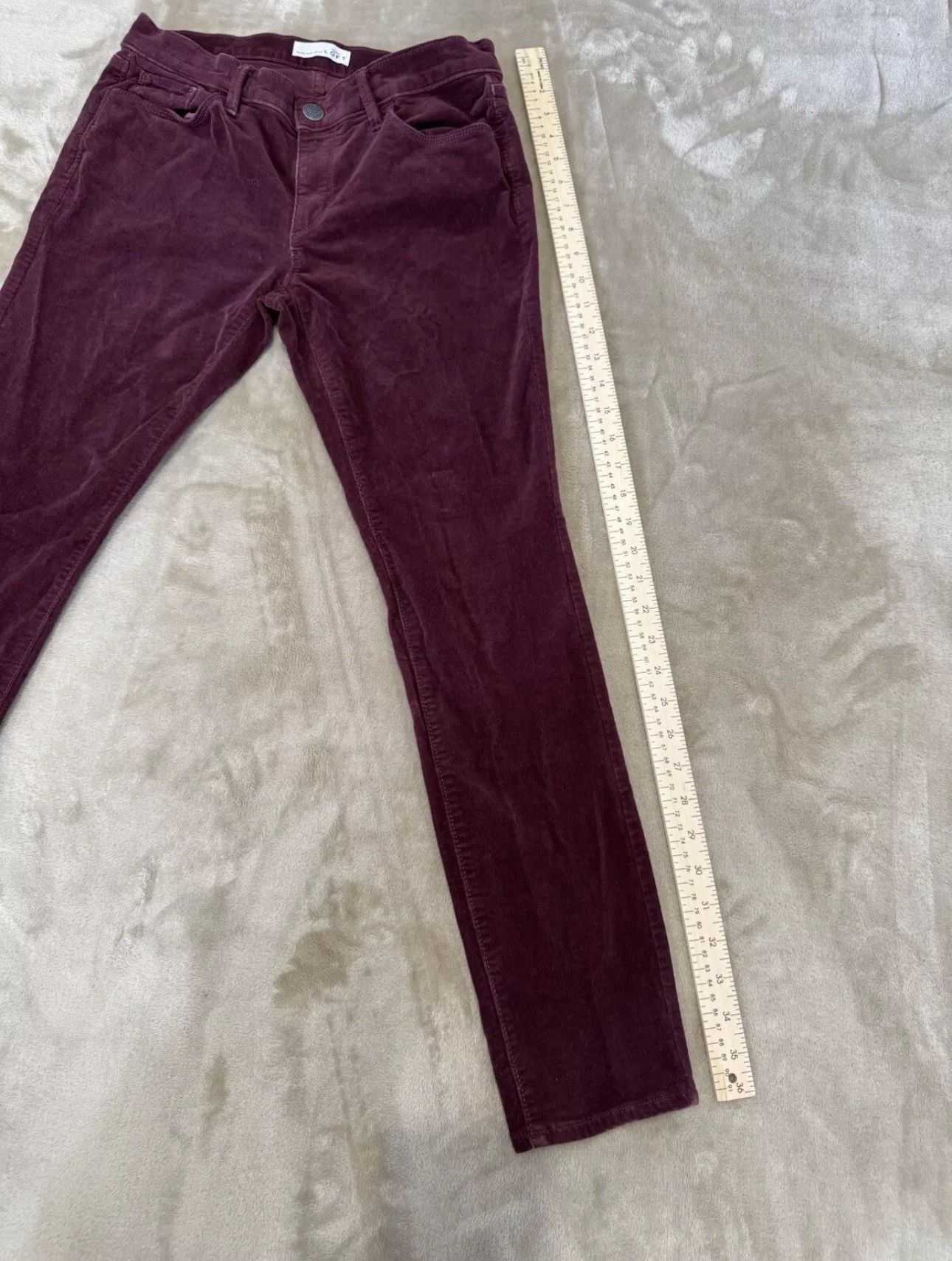 Loft AnnTaylorLoft Women’sCorduroyPants 29/8Curvy Skinny Burgundy Size 29" - 5 Thumbnail