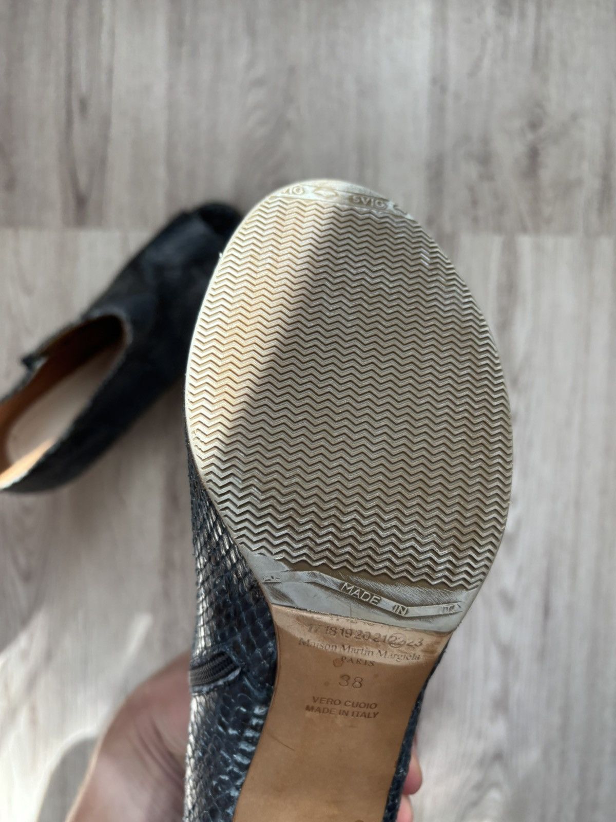 Maison Margiela Maison Martin Margiela Line 22 Snake Print Peep Toe Ankle Size US 8 / IT 38 - 18 Thumbnail