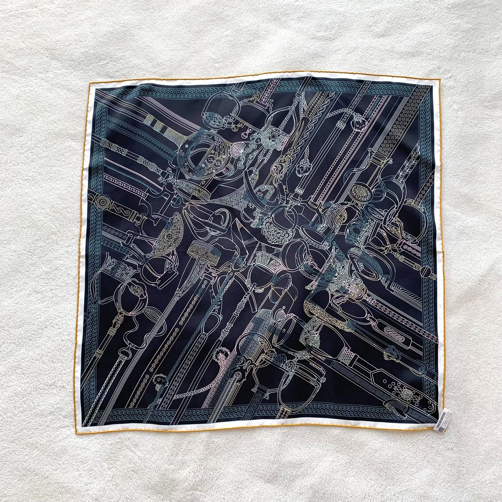 Hermes Hermes Printed Graphic Blue Scarf 65 Men Size ONE SIZE - 1 Thumbnail