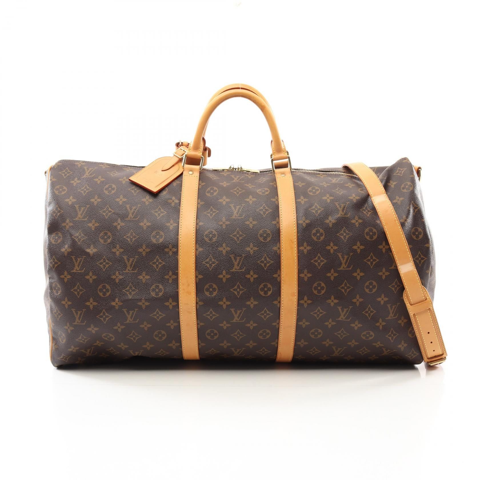 Louis Vuitton Louis Vuitton Keepall 60 Monogram Boston Bag Leather Brown Size ONE SIZE - 1 Thumbnail