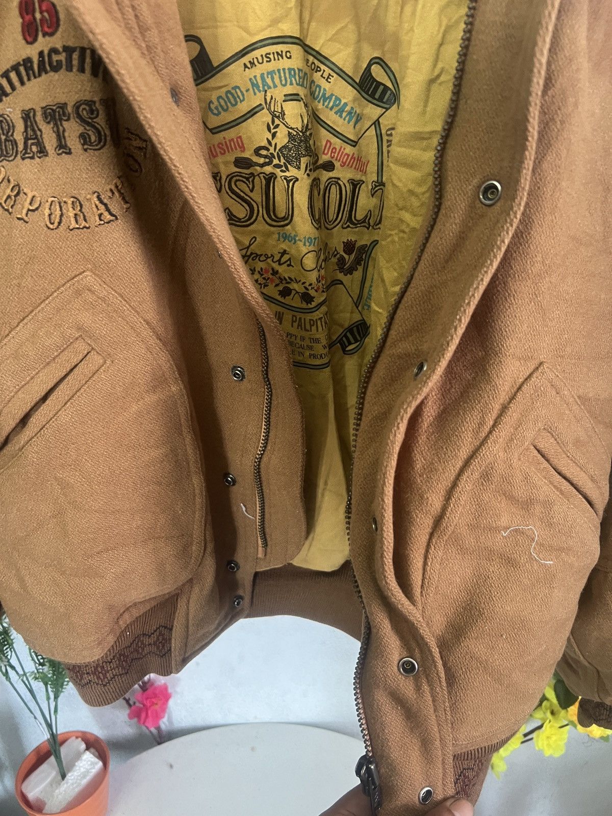 Japanese Brand Vintage BRAND BATSU CO LTD VARSITY JACKET Size US M / EU 48-50 / 2 - 7 Thumbnail