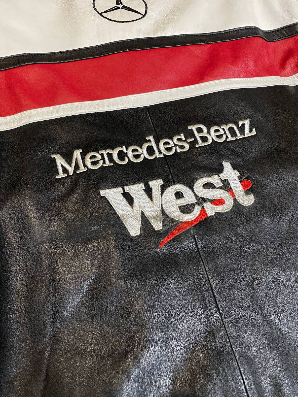 Other McLaren Mercedes Benz Vintage Leather Jacket Racing Nylon Size US XL / EU 56 / 4 - 13 Thumbnail
