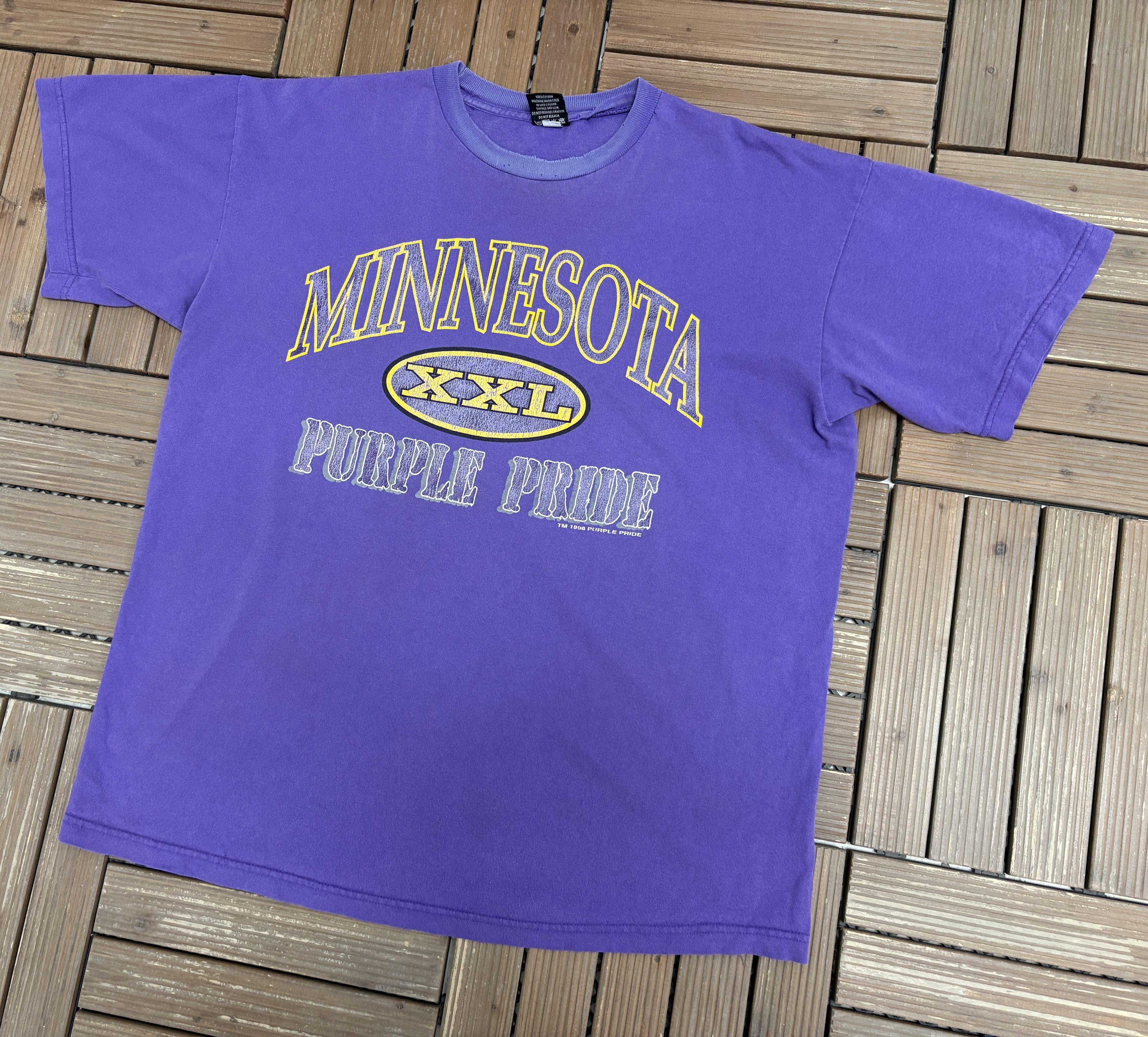 Vintage Minnesota Vikings Purple Pride Vintage Purple T-Shirt Tee Size US XL / EU 56 / 4 - 4 Thumbnail
