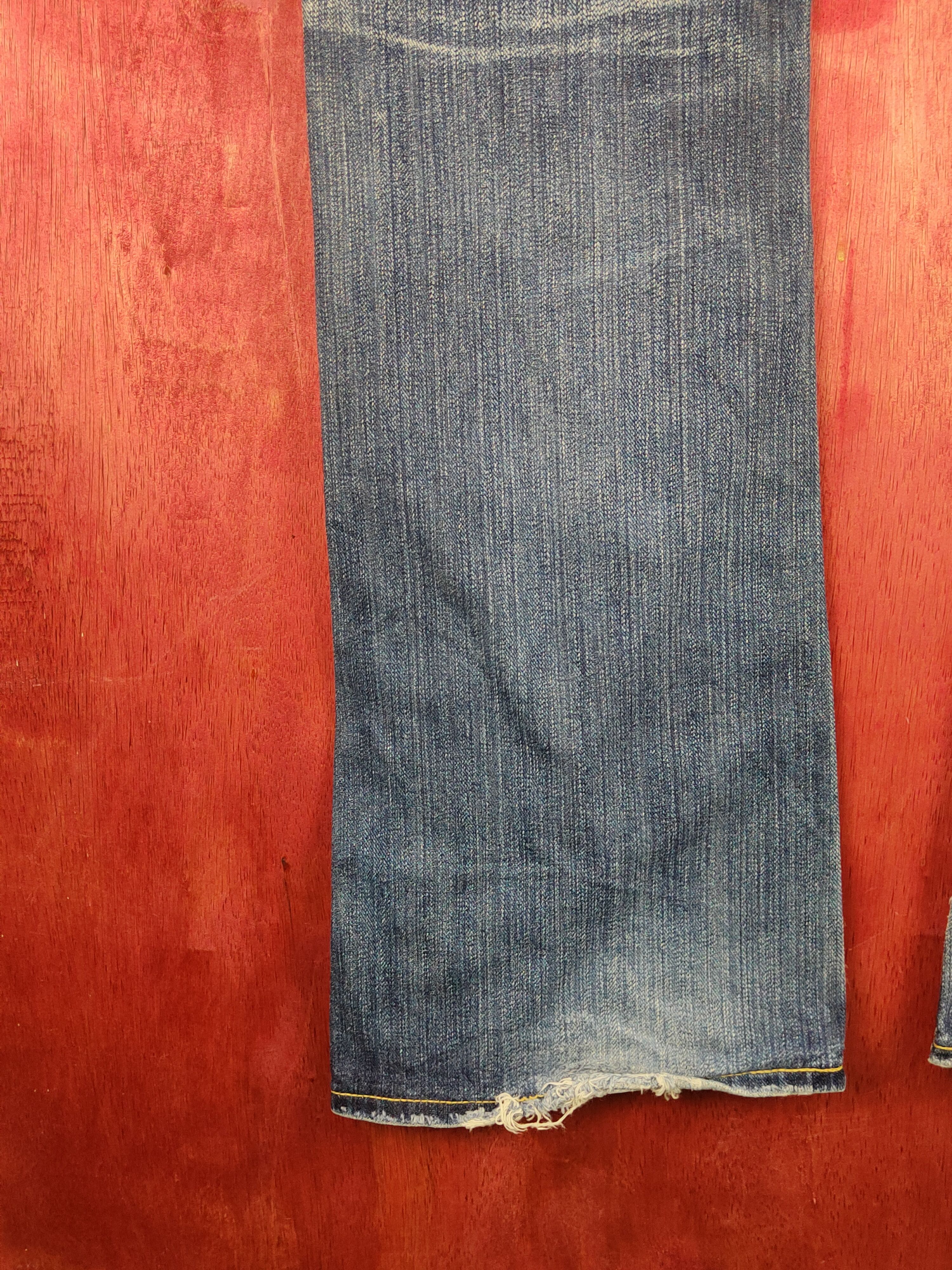 Japanese Brand Lee Blue Distressed Ripped Jeans #S2200 Size US 36 / EU 52 - 12 Thumbnail