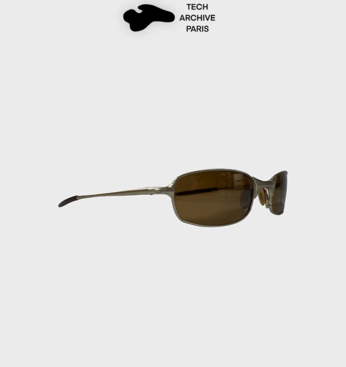 image of 2000's Oakley A Wire 2.0 Spring Hinge Iridium Sunglasses in Brown, Men's