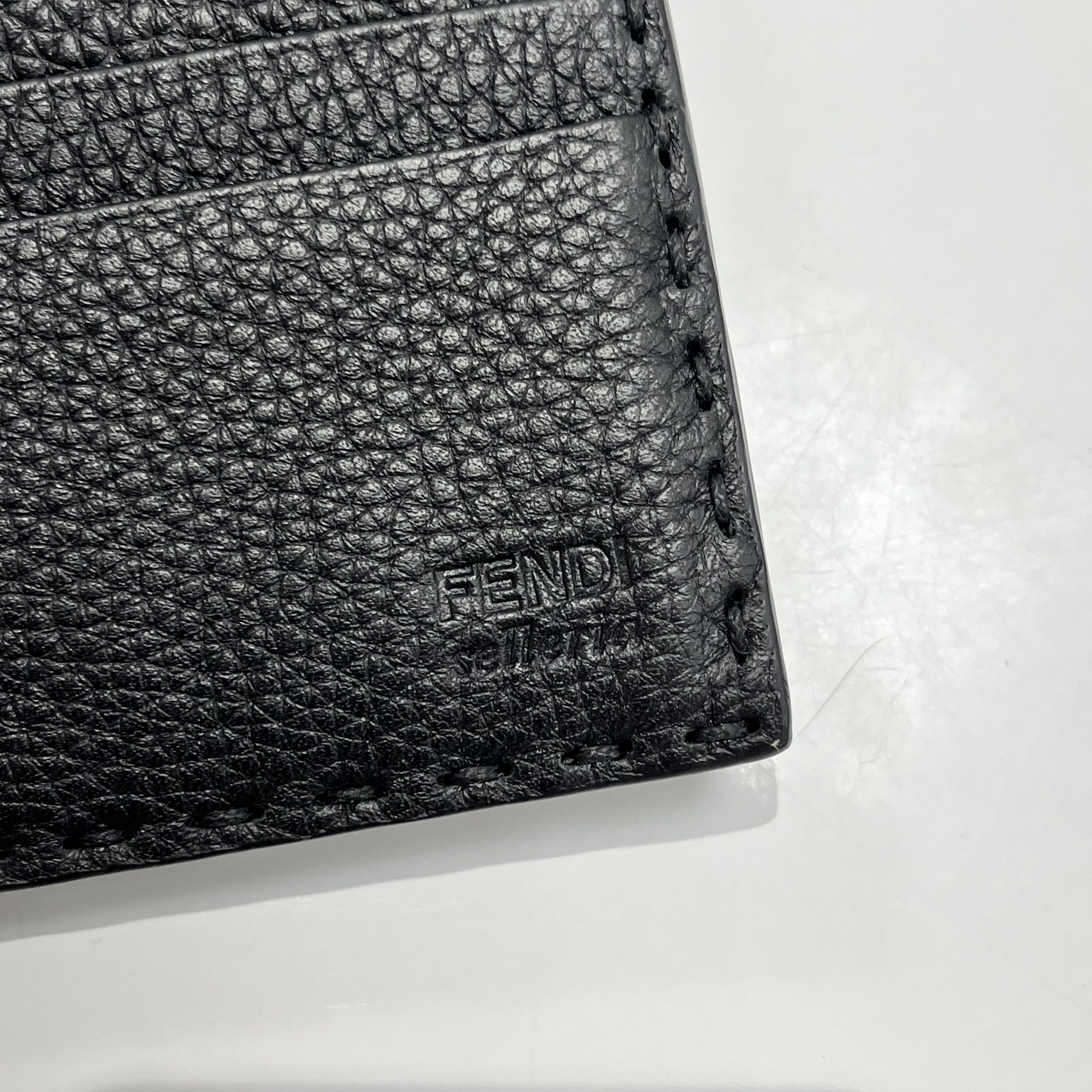 Fendi Fendi Calf Cayman Leather Wallet Black/Yellow Size ONE SIZE - 7 Thumbnail