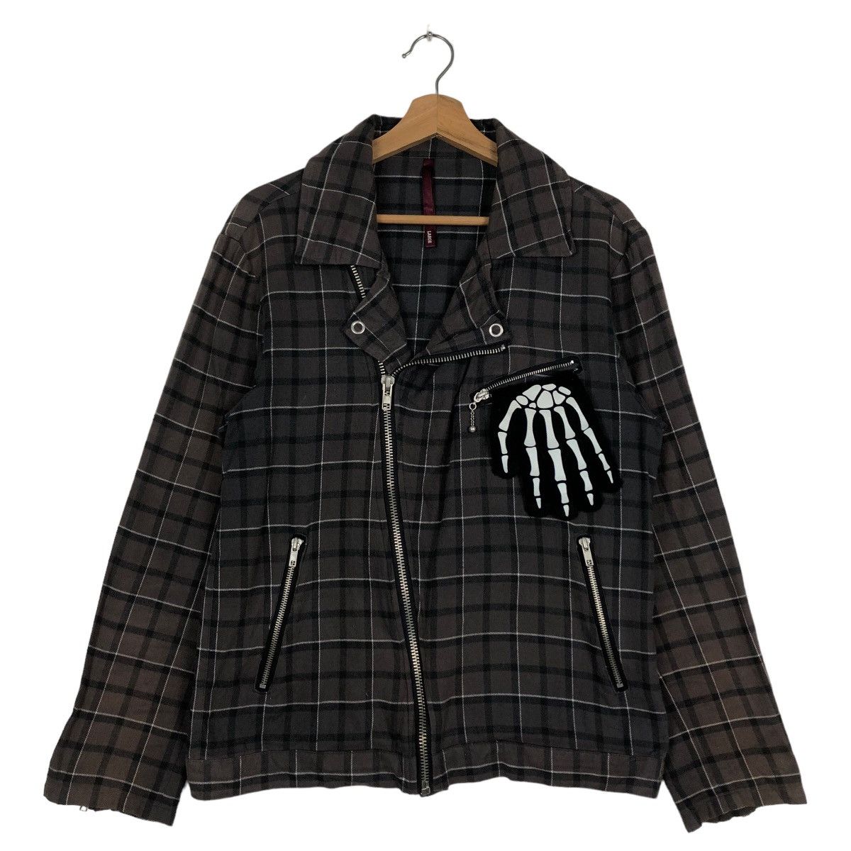 Hysteric Glamour 🔥Double Breast Biker Jacket Tartan Design Japan Made Sadri Size US L / EU 52-54 / 3 - 2 Thumbnail