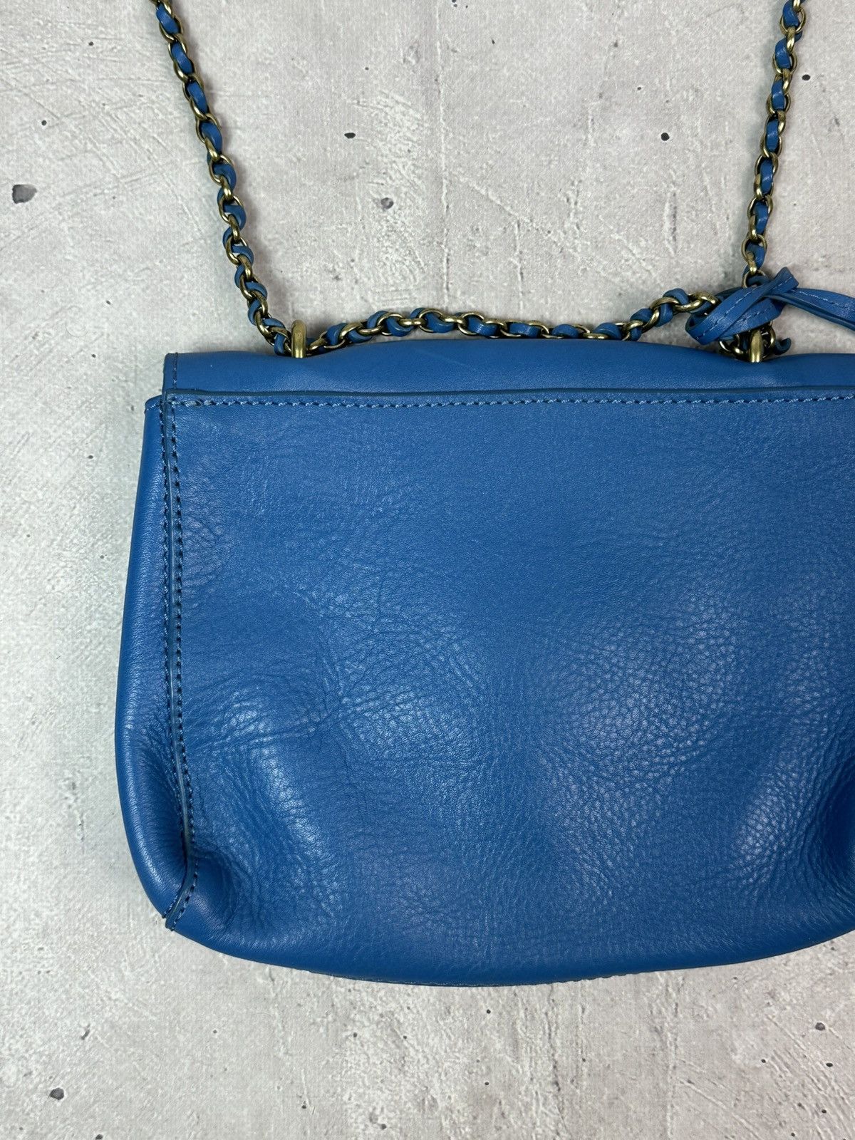 Mulberry Vintage Mulberry Leather Blue Handle Chain Mini Bag Size ONE SIZE - 16 Thumbnail