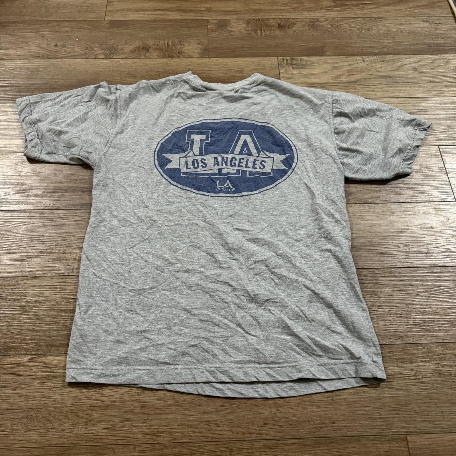 La Gear Vintage 90s Los Angeles LA Gear Gym Fitness Shirt Grey Size US XL / EU 56 / 4 - 1 Thumbnail