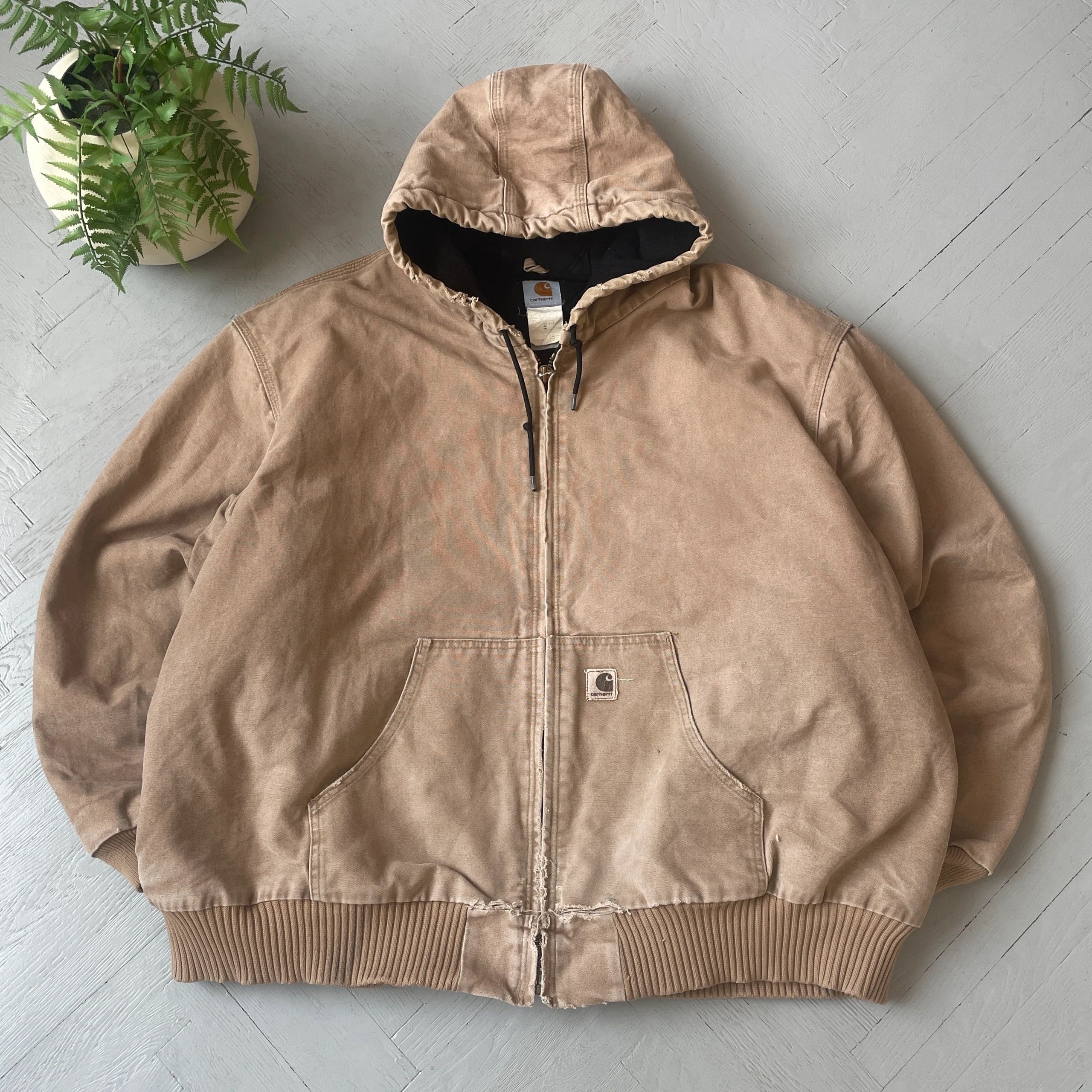 Carhartt Vintage Thrashed Carhartt Active Work Jacket Oversized Size US XXL / EU 58 / 5 - 1 Thumbnail