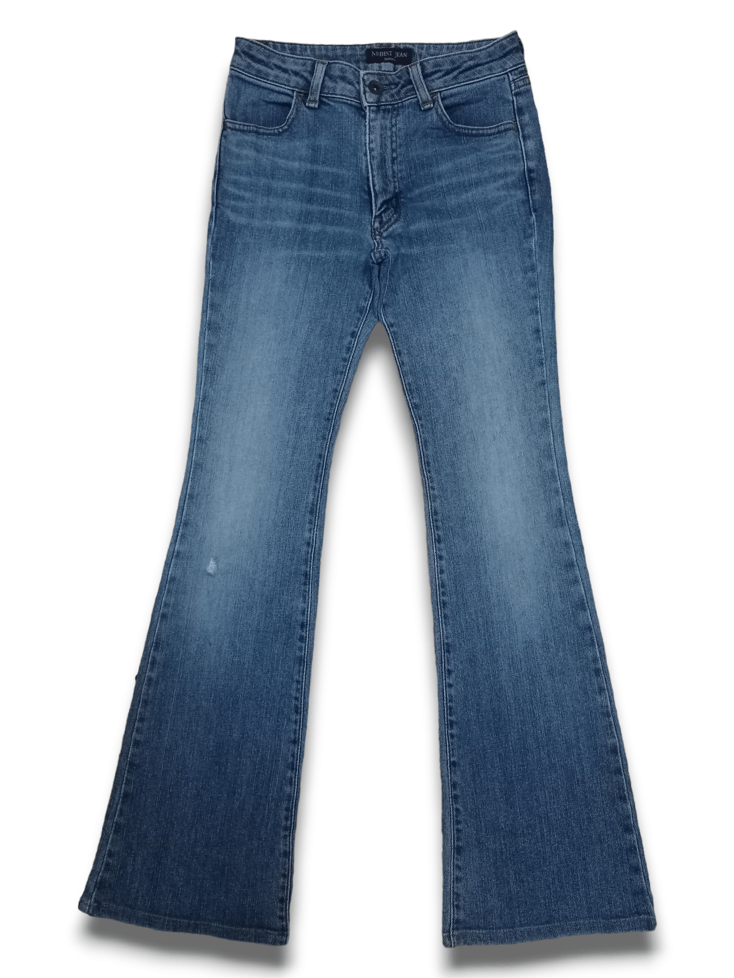 Hysteric Glamour × Japanese Brand Vintage Japanese Blue Wash Flare Distressed Jeans Size 24" / US 00 / IT 34 - 3 Thumbnail