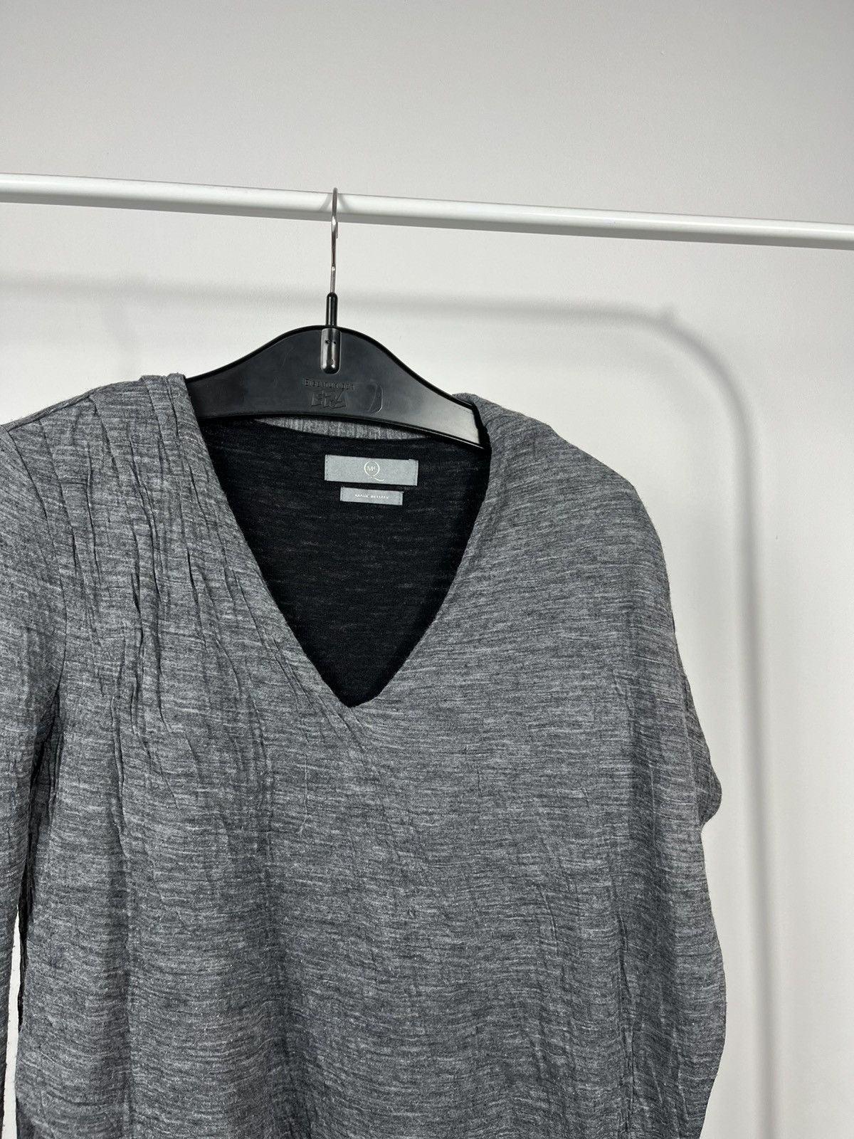 Alexander McQueen MCQ Alexander McQueen Asymmetrical Wrap Top Gray Size L / US 10 / IT 46 - 3 Thumbnail