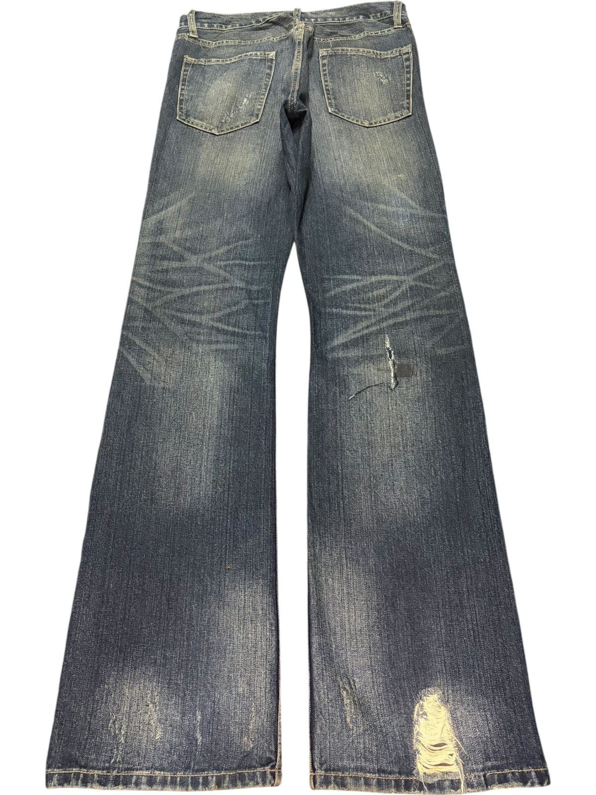 PPFM Vintage Japanese Ppfm Mud Wash Distress Flare Jeans Size US 30 / EU 46 - 2 Thumbnail