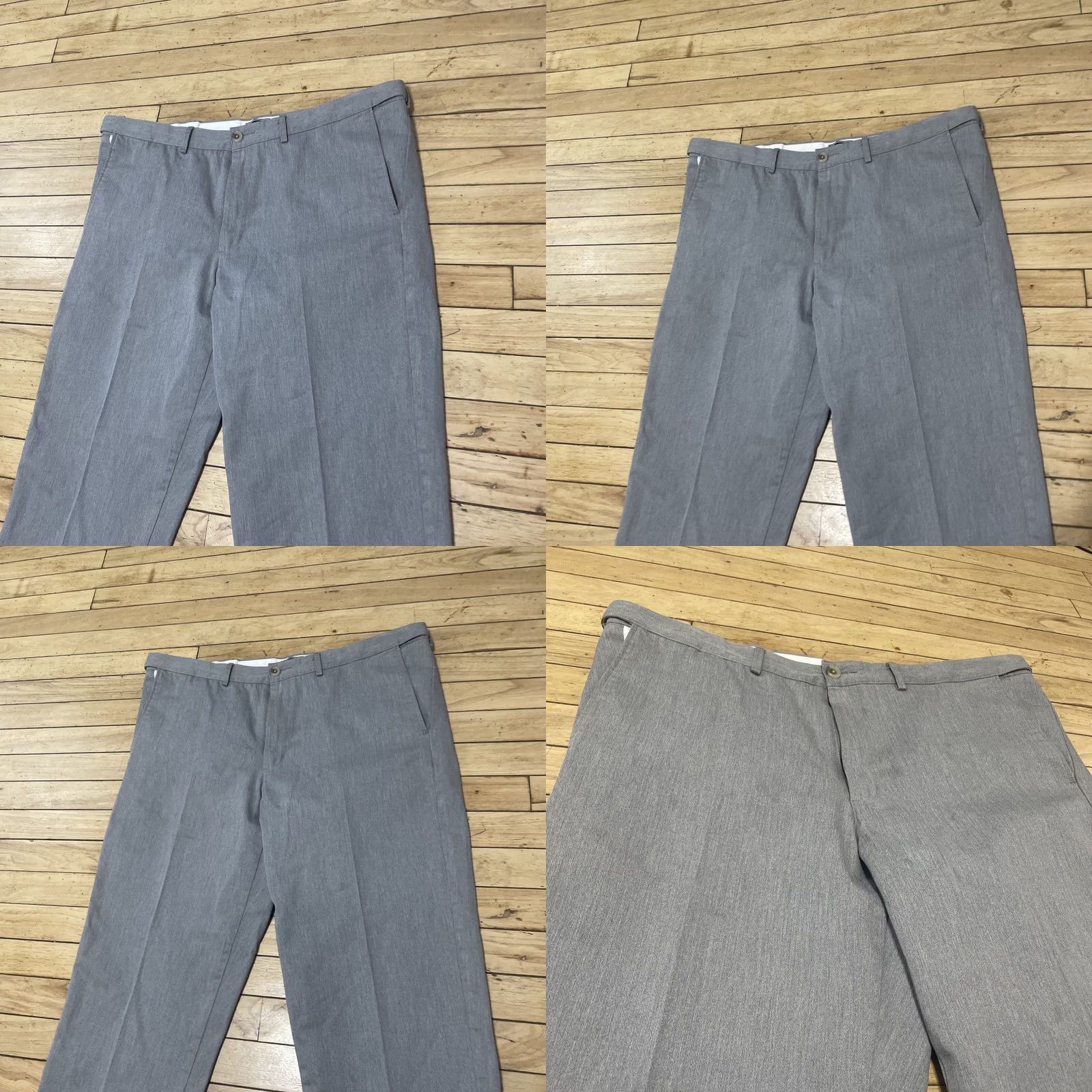 Lands' End Lands' End Gray Pants Mens 36x32 Flat Front Relax Stretch Cotton Work Trousers Pants Mens Gray 90s Preppy School Vintage No Mens Size US 36 / EU 52 - 10 Thumbnail