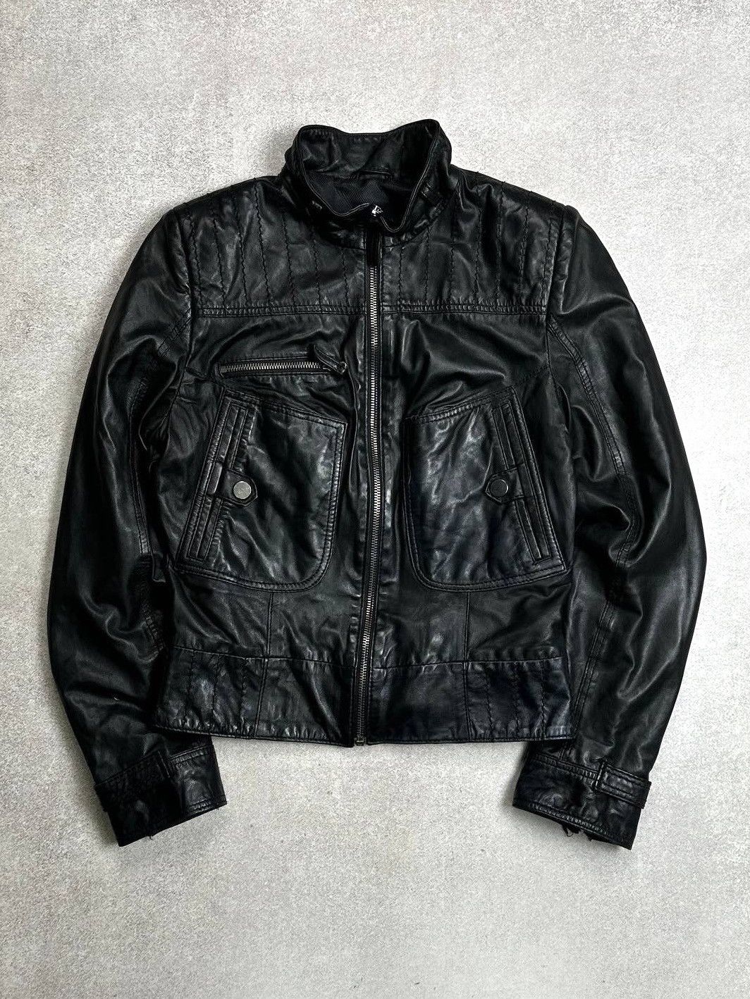John Galliano John Galliano SS07 Runway Leather Moto Biker Jacket Size US S / EU 44-46 / 1 - 1 Thumbnail