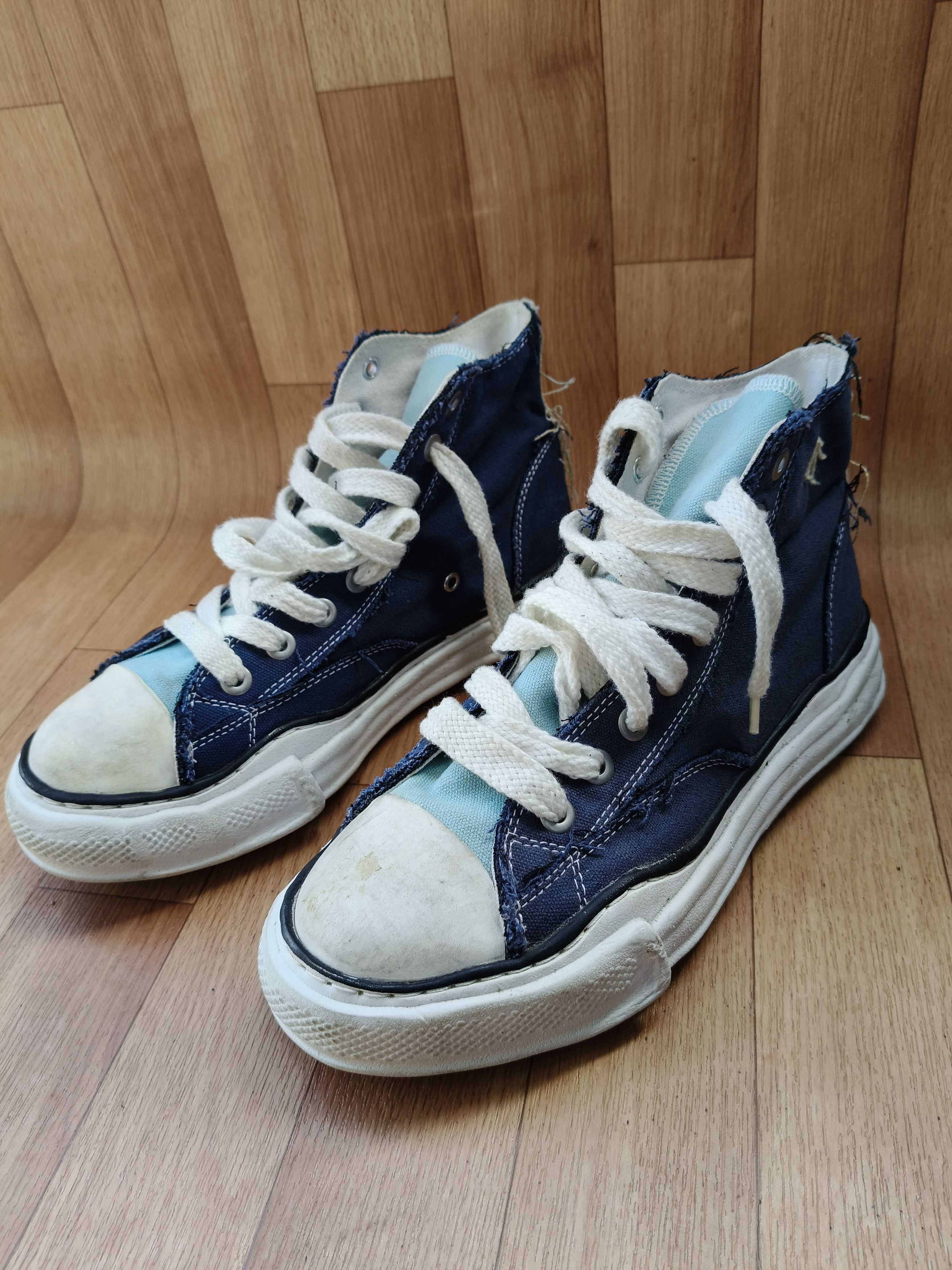 Maison MIHARA YASUHIRO × Nigel Cabourn Melted sole distressed high top sneakers Size US 9 / EU 42 - 13 Thumbnail
