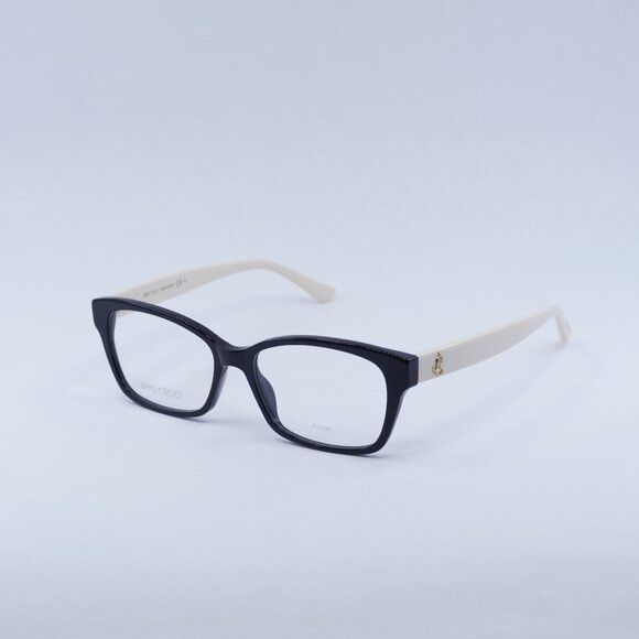 Jimmy Choo Jimmy Choo JC270 09HT 00 Eyeglasses Black/Ivory 53mm Frame Size ONE SIZE - 1 Thumbnail