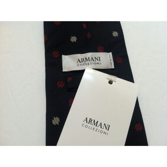 Armani Collezioni ARMANI COLLEZIONI MEN'S NEW NAVY 100%SILK TIEWIDTH: 3 3/4" Size ONE SIZE - 12 Thumbnail
