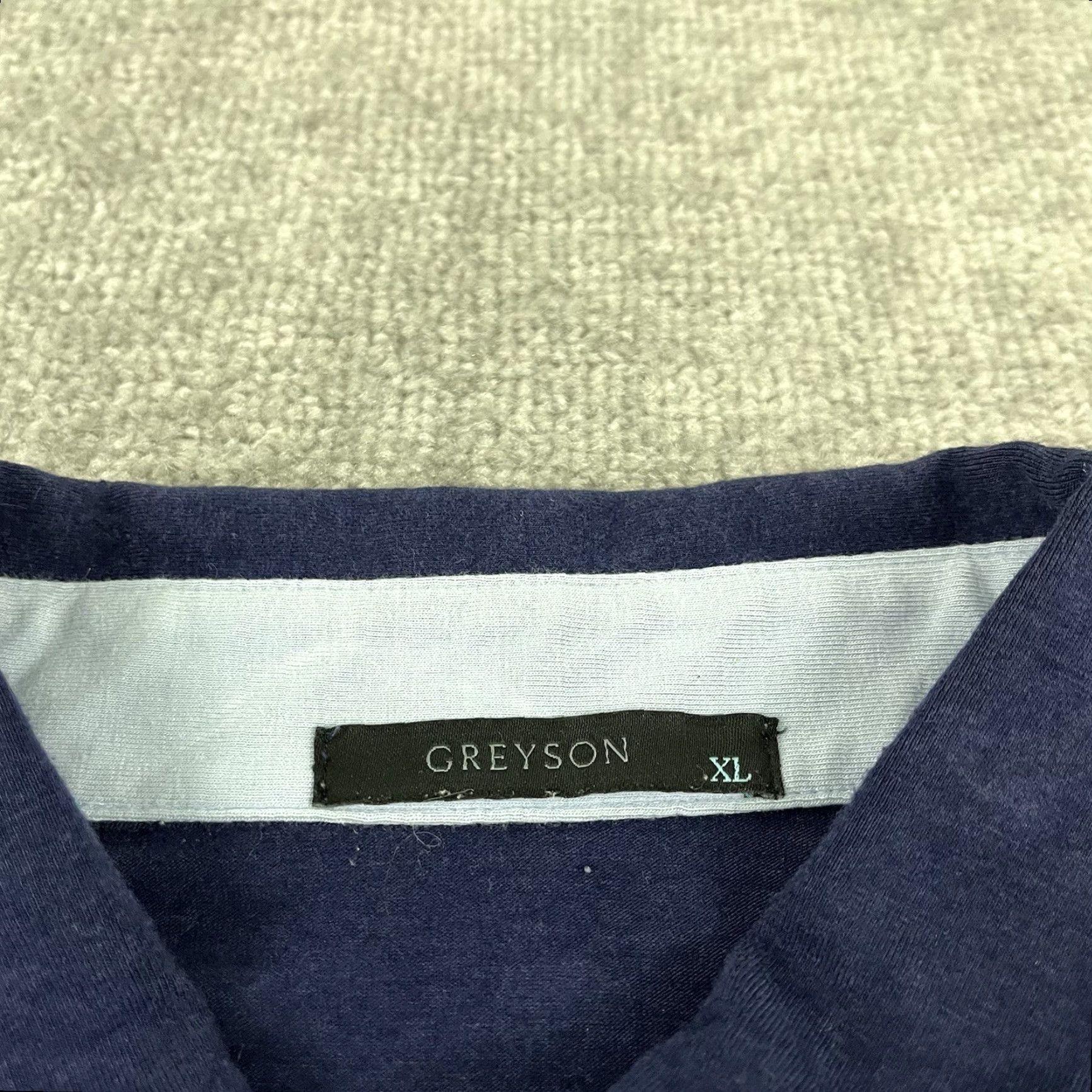 Vintage GREYSON Polo Shirt Mens XL Long Fit Blue Apache Golf Performance Stretch Sport Size US XL / EU 56 / 4 - 2 Thumbnail