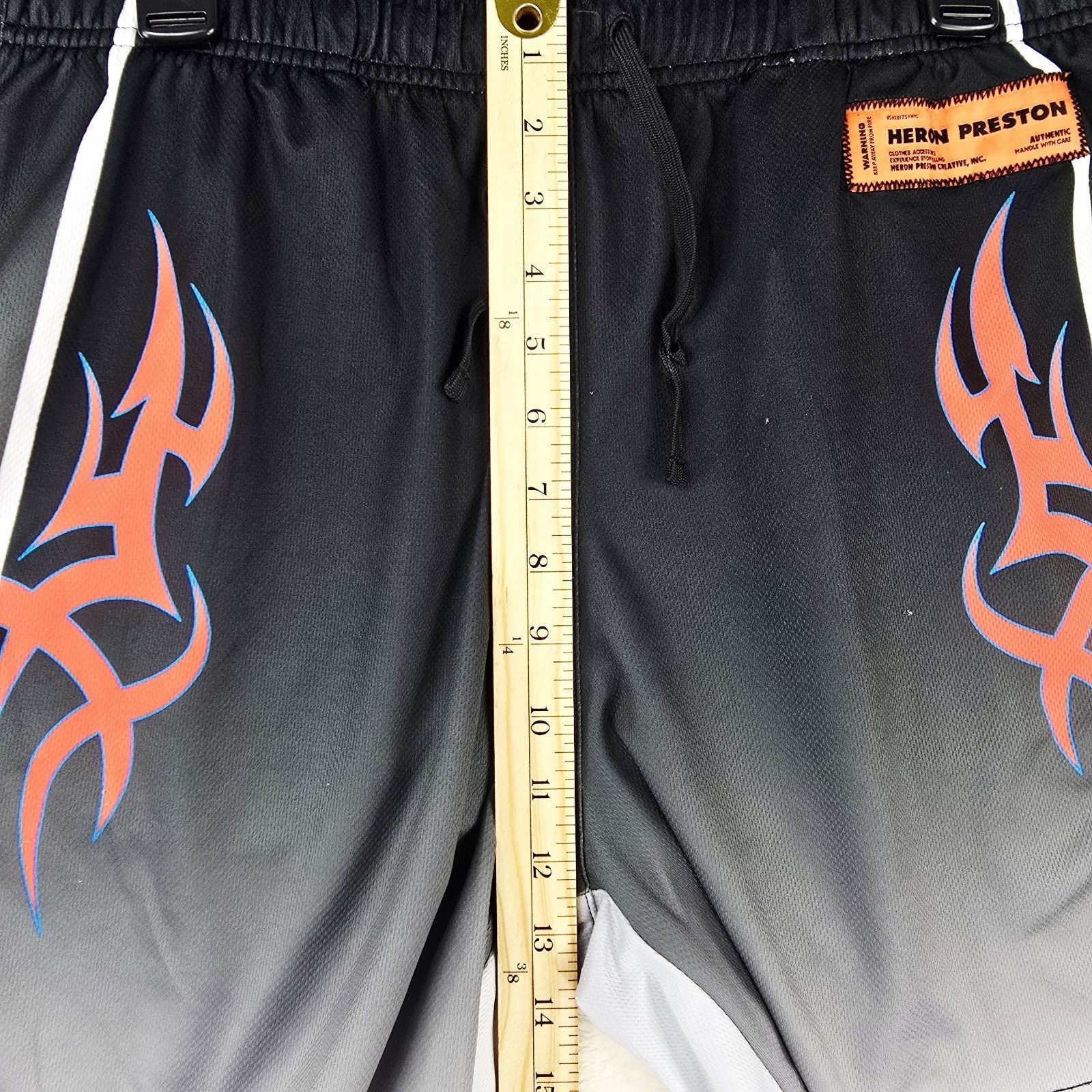 Heron Preston Heron Preston Dry Fit Shorts Mens XXL Y2K Tribal Flames Size US 34 / EU 50 - 12 Thumbnail