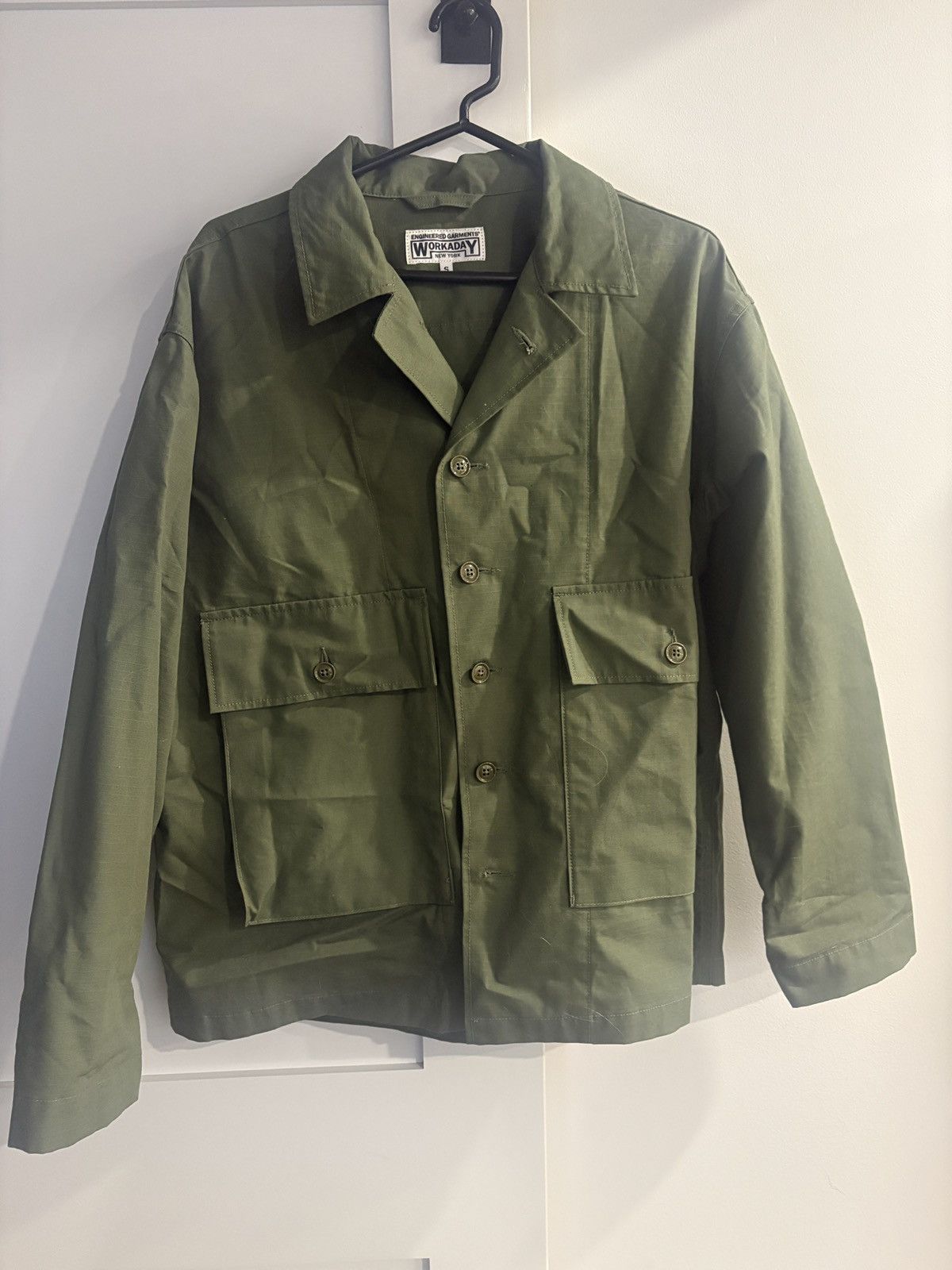 Engineered Garments Engineered Garments Workaday Olive Cotton Ripstop Size US S / EU 44-46 / 1 - 1 Thumbnail