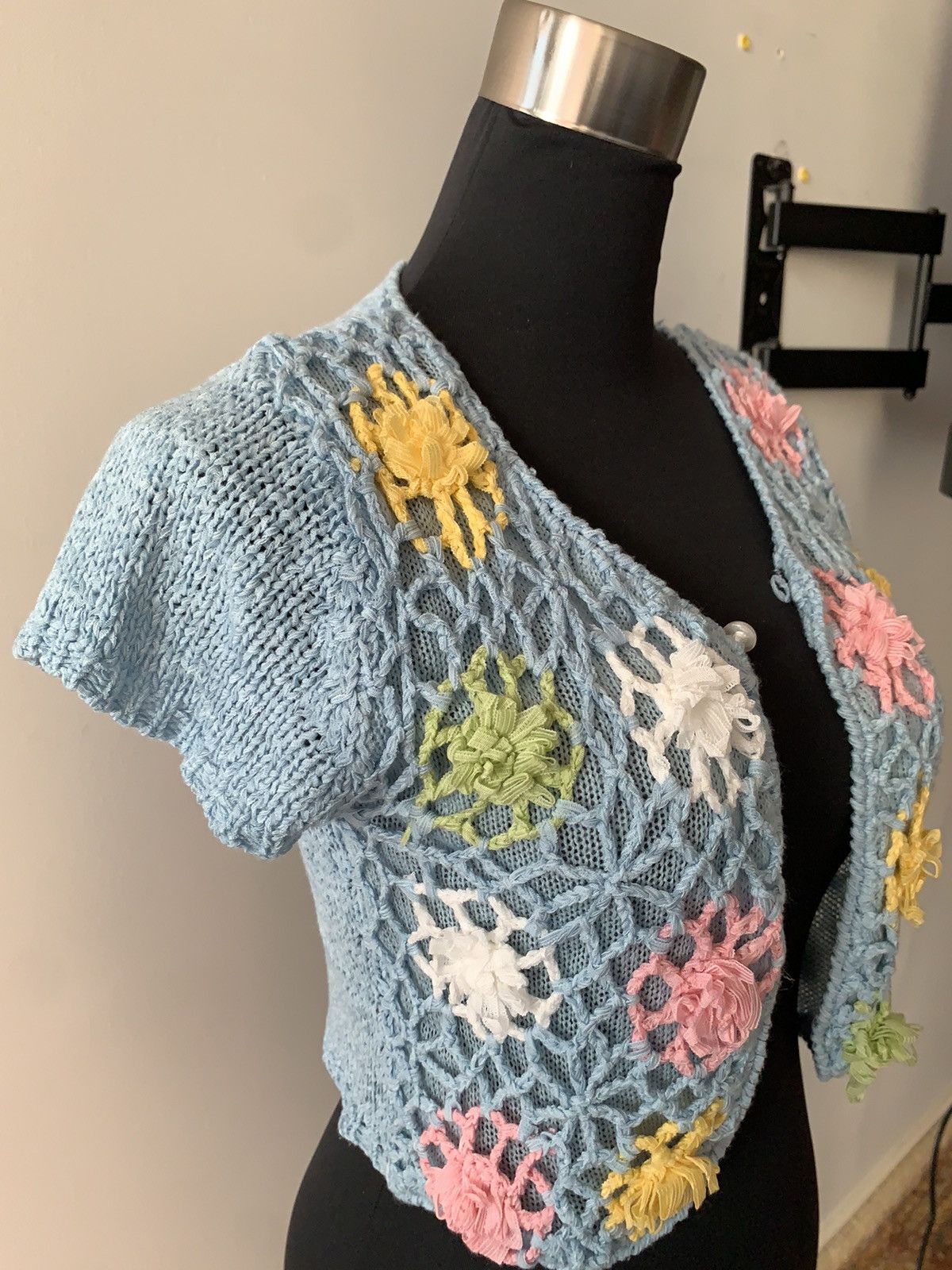 Vintage Vintage 90s y2k Hand Stitched Crochet Top Size S / US 4 / IT 40 - 7 Thumbnail