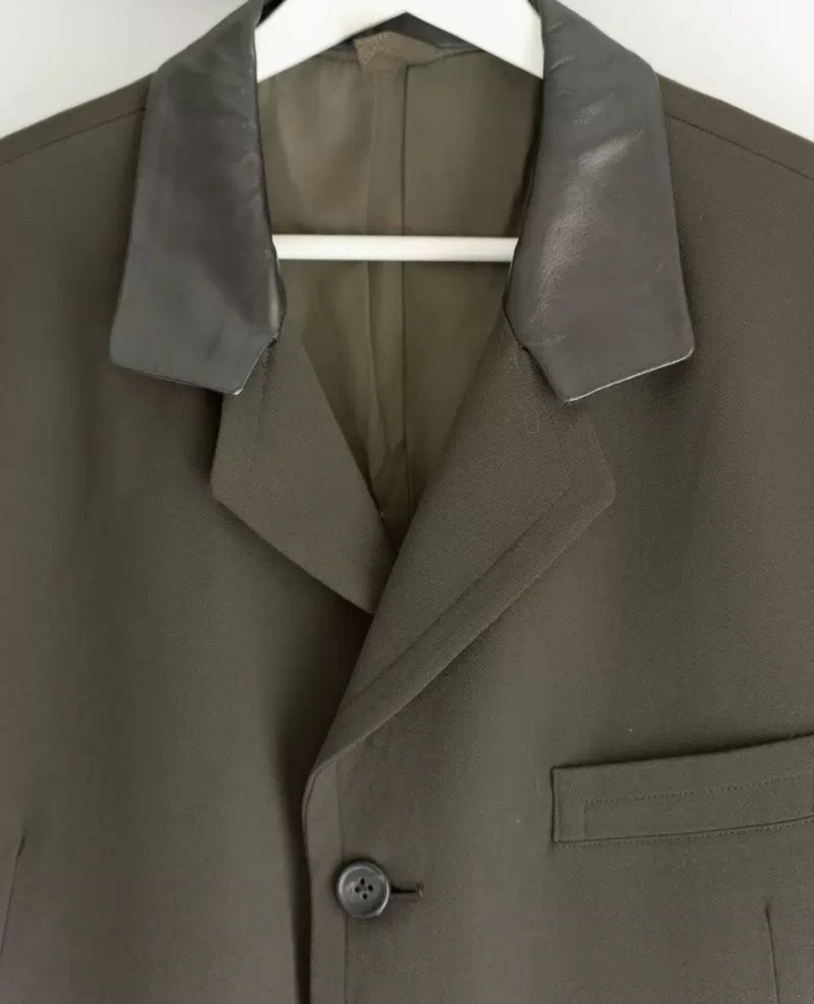 Yohji Yamamoto Yohji Yamamoto 91aw 6.1 Sheepskin collar dark green suit Size US M / EU 48-50 / 2 - 3 Thumbnail
