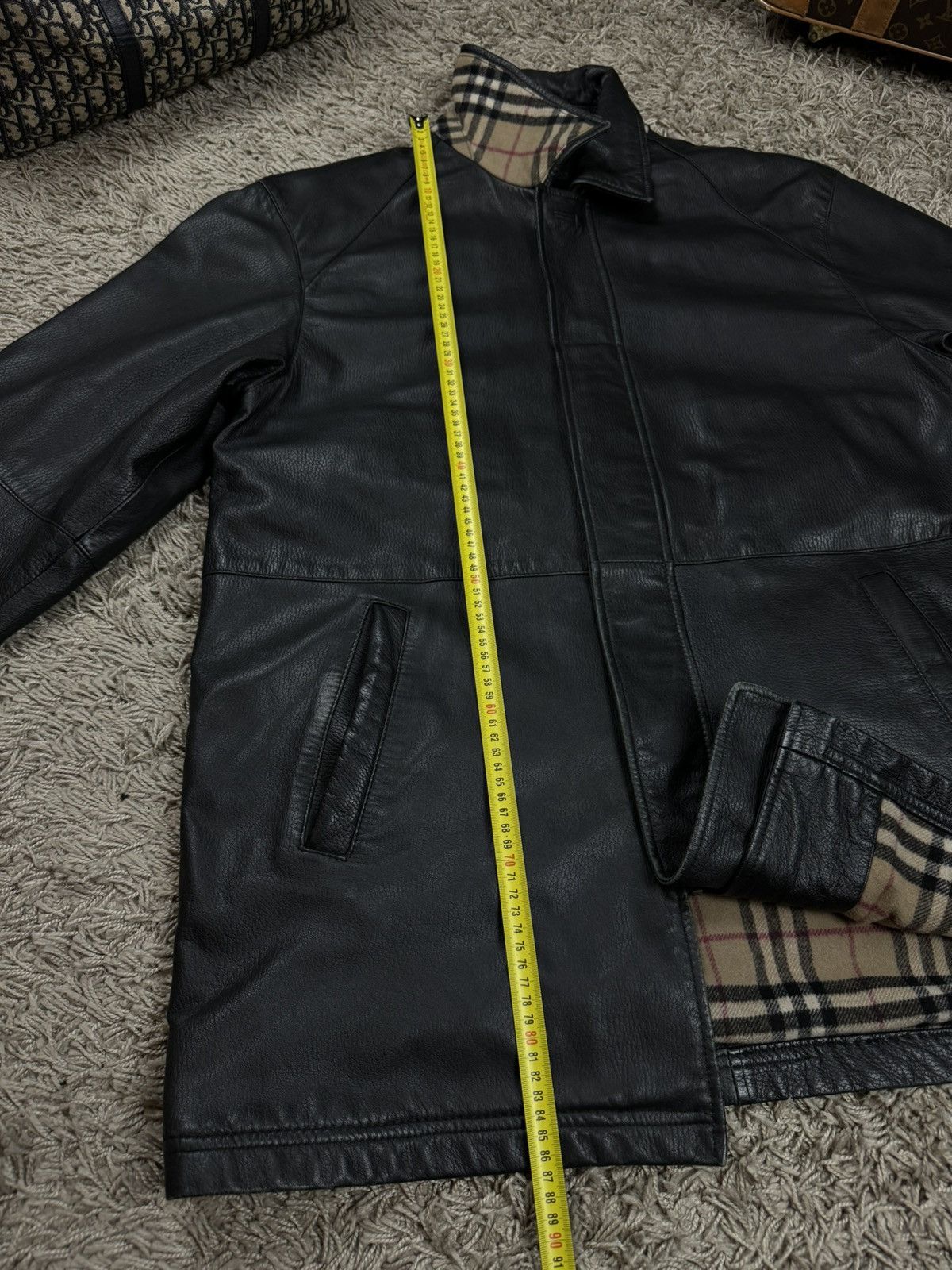Burberry Vintage leather jacket Burberry original luxury casual item Size US XL / EU 56 / 4 - 5 Thumbnail