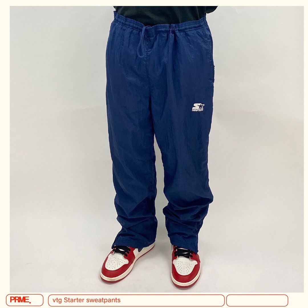 Starter × Vintage vintage 90s STARTER Spellout Logo Nylon Track sweatpants Size US 39 - 1 Thumbnail