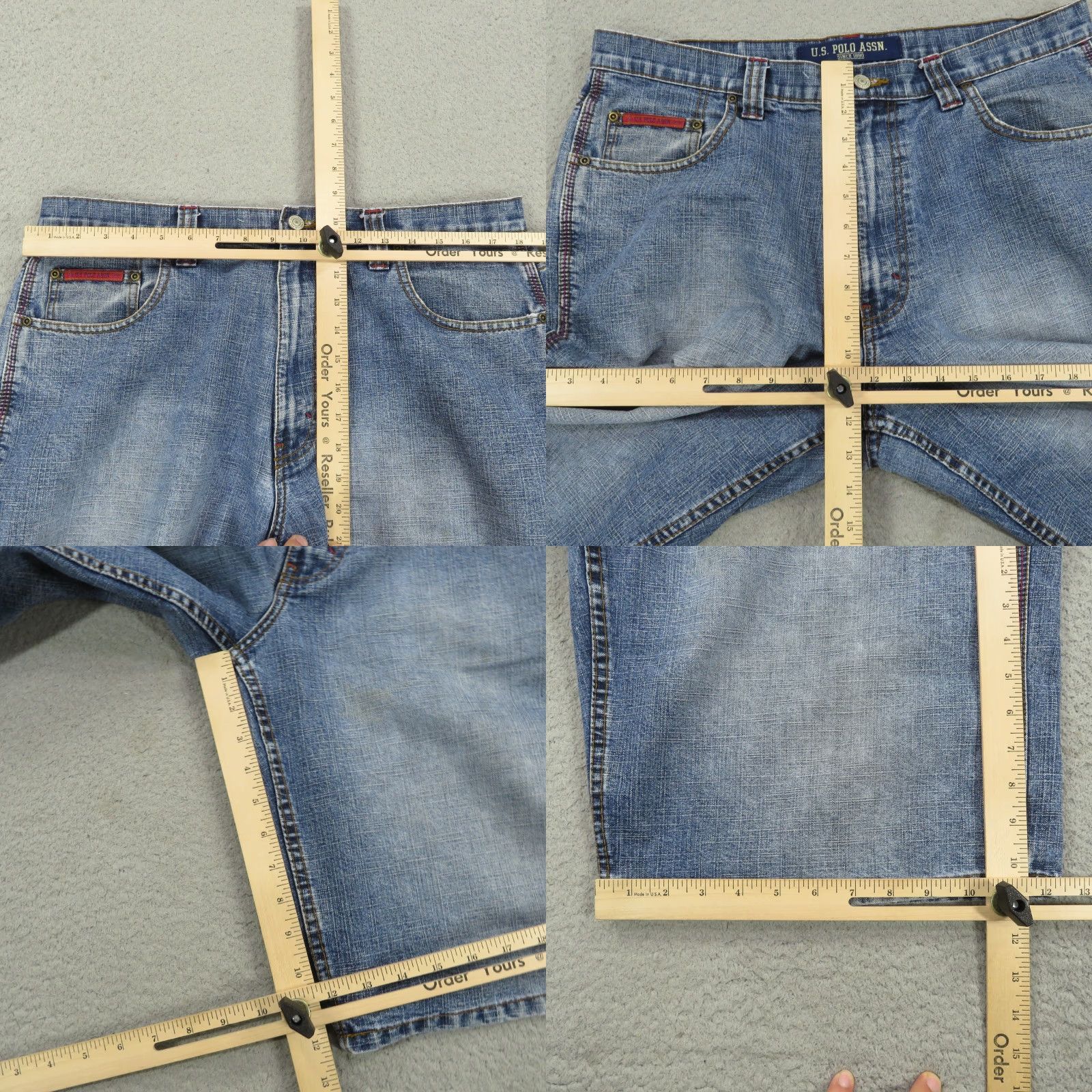 Vintage VTG US Polo Assn. Jean Shorts Men 36 Bermuda 90s Baggy Grunge Flag Denim Blue Casual Casual Size US M / EU 48-50 / 2 - 8 Thumbnail