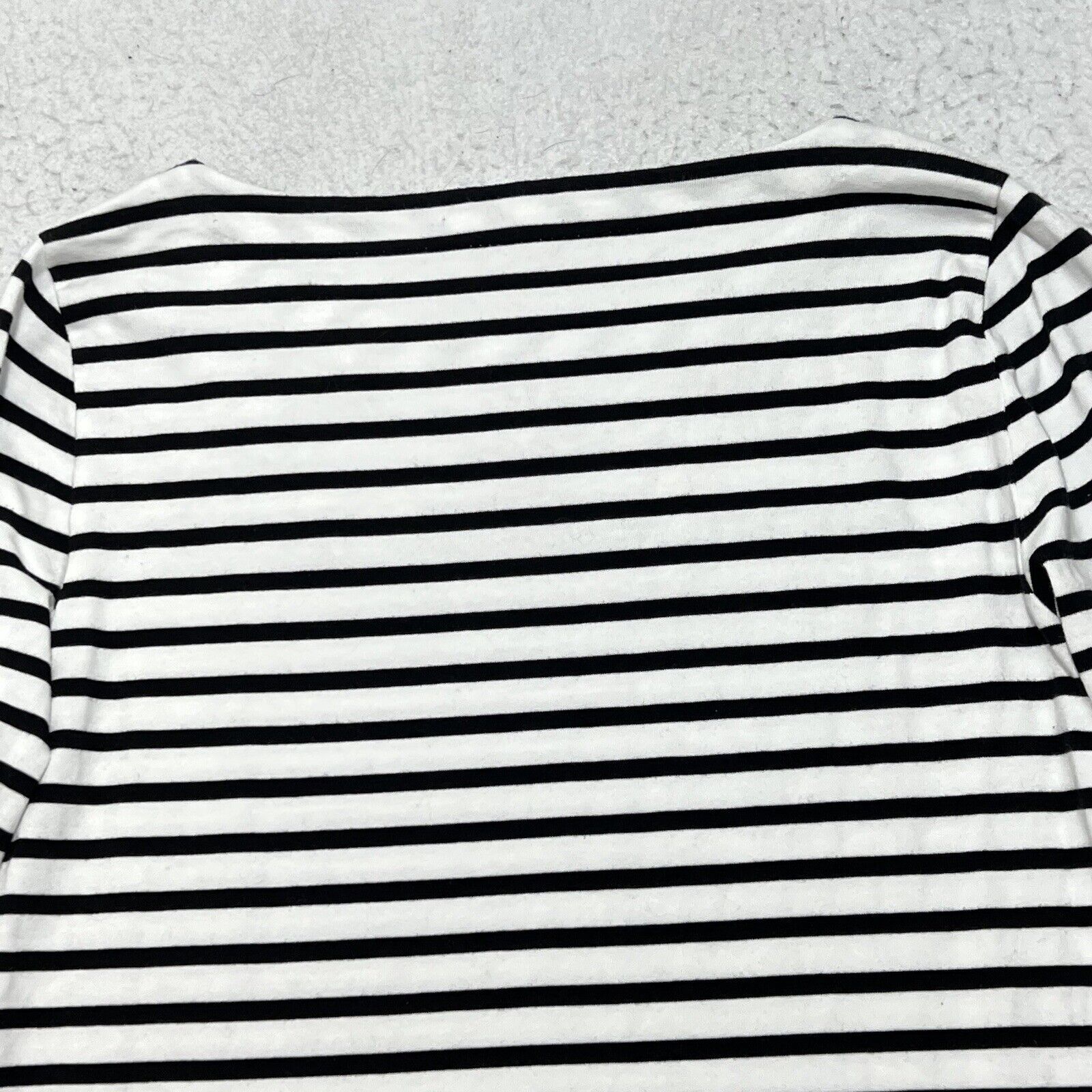 J.Crew J. Crew Embroidered Floral Top Black White Striped Size M / US 6-8 / IT 42-44 - 10 Thumbnail