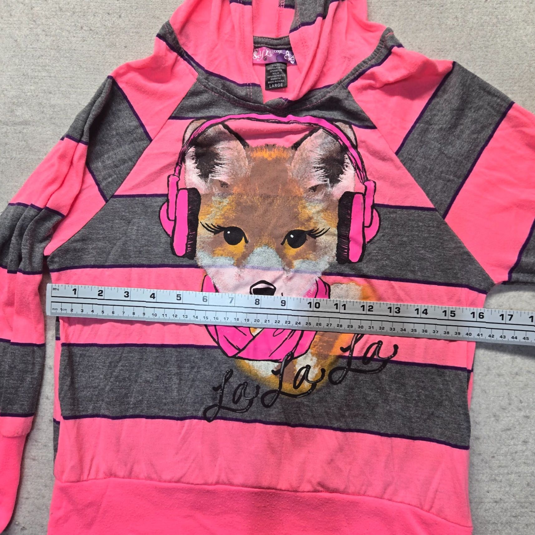 Vintage Self Esteem Hoodie Shirt Woman L Pink Wolf Butterfly 90s Size L / US 10 / IT 46 - 4 Thumbnail