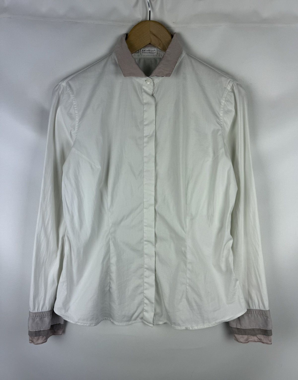 Brunello Cucinelli Long Sleeve Button Up Cotton / Silk Shirt