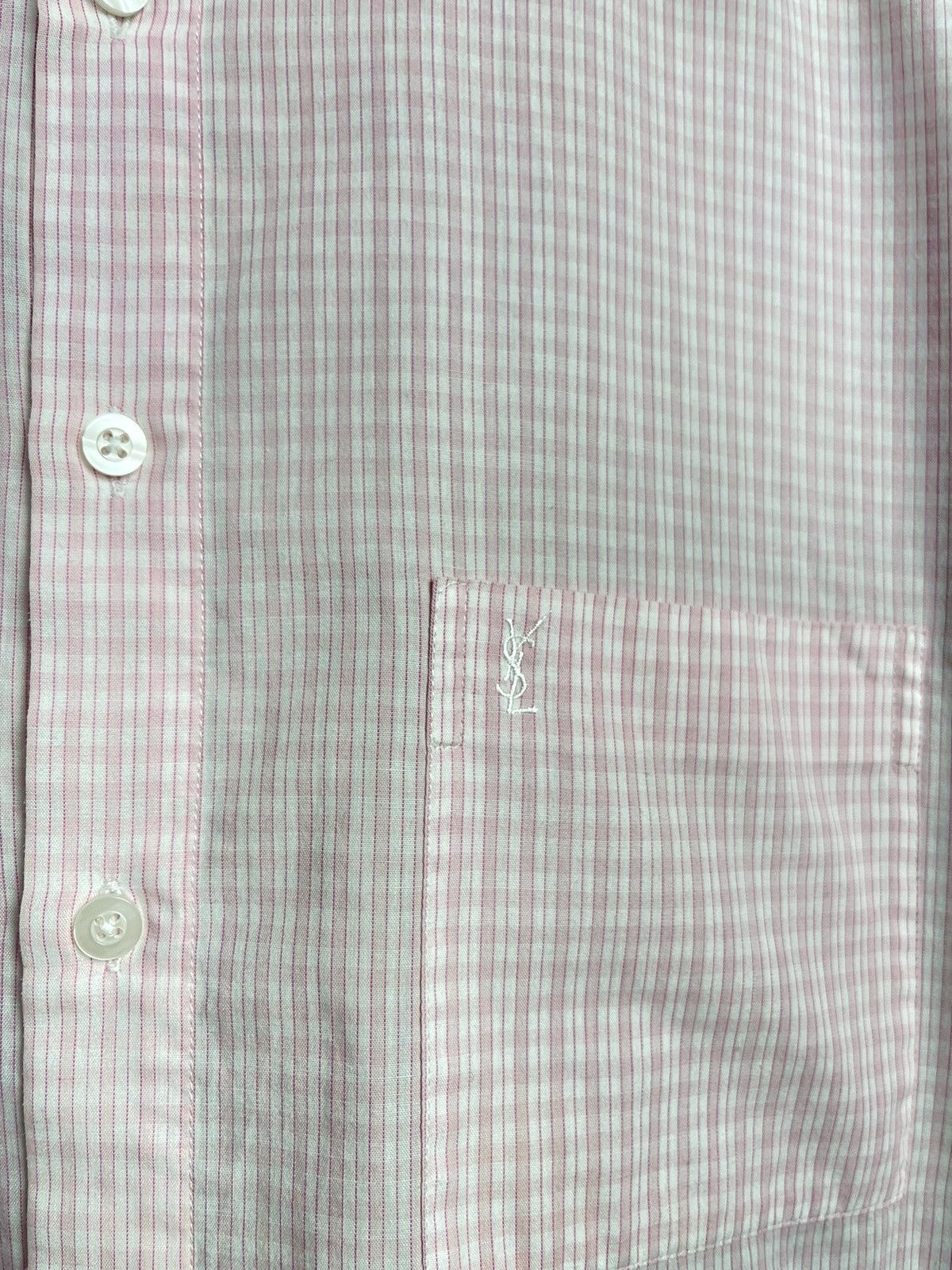 Yves Saint Laurent Yves Saint Laurent Vintage Pink Checkered Shirt Size L Size US L / EU 52-54 / 3 - 7 Thumbnail
