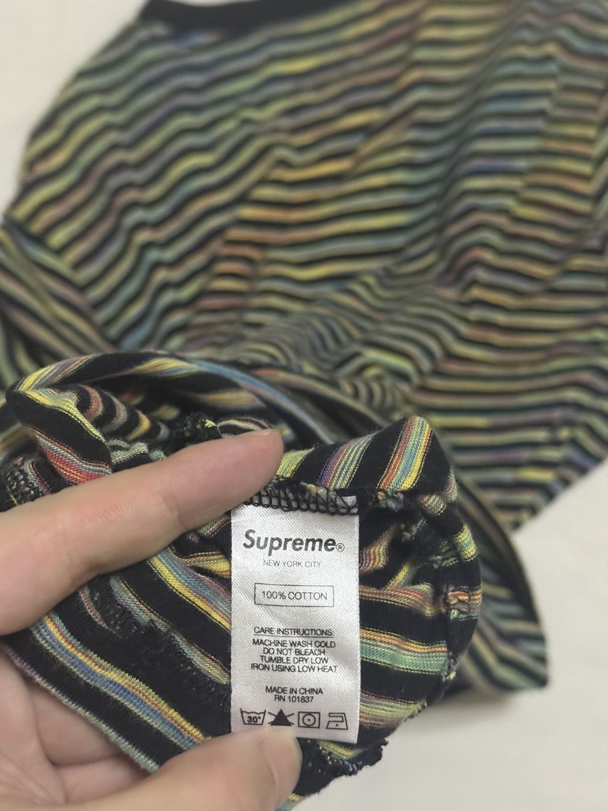 Supreme Supreme stripe multi tee T-shirt Size US XL / EU 56 / 4 - 5 Thumbnail