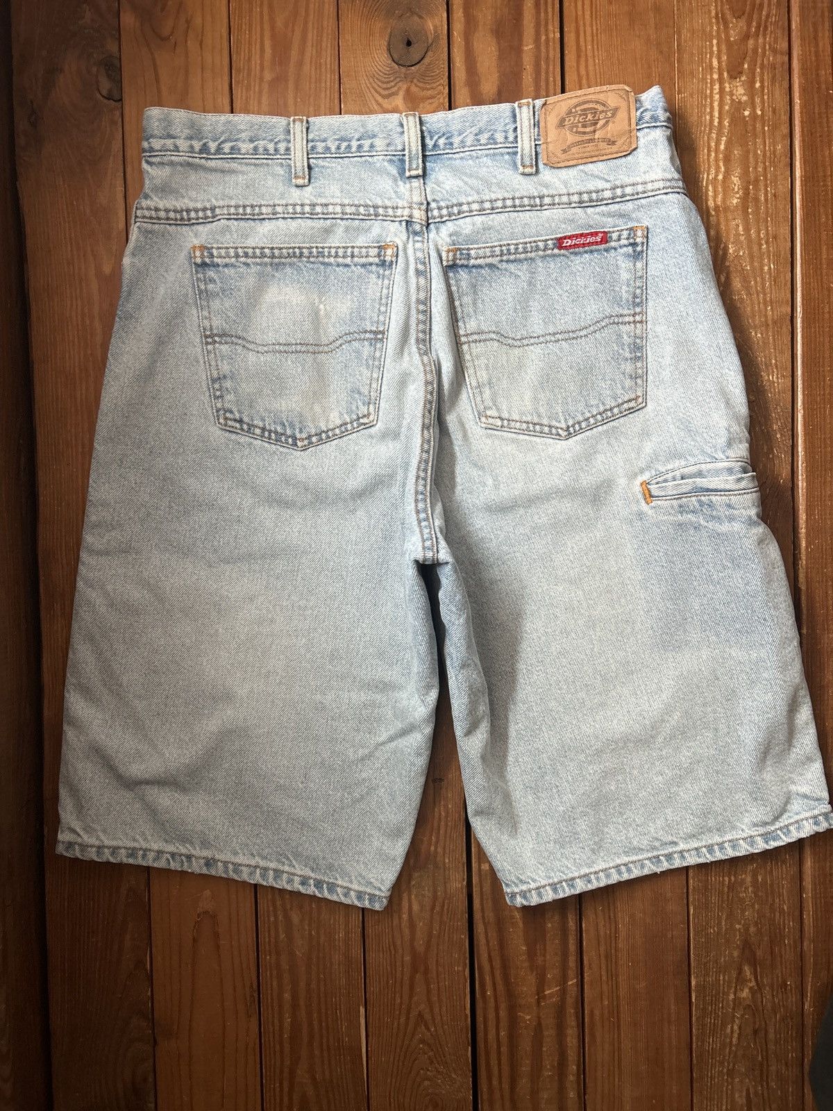 Dickies × Vintage Vintage 90s Y2K Dickies washed Blue Jean Shorts Size US 32 / EU 48 - 2 Thumbnail