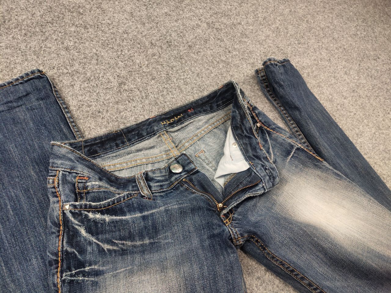 Japanese Brand Vintage Coil Y2K Style Opium Flared Distressed denim Jeans Size 26" / US 2 / IT 38 - 14 Thumbnail