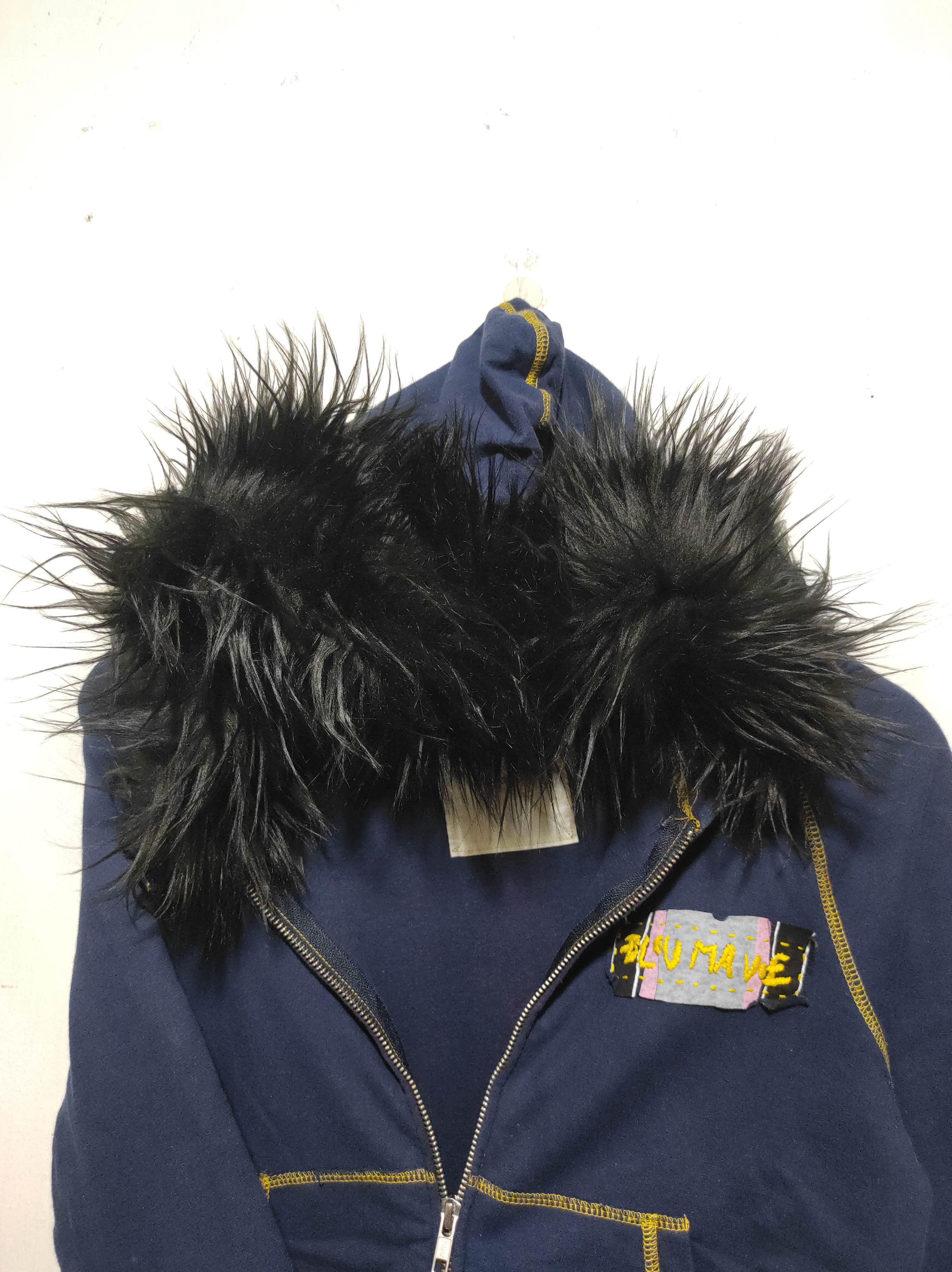 Yasuyuki Ishii Bleu Mavie Double Zip Fur Hoodie Ifsixwasnine Lgb Style Size S / US 4 / IT 40 - 3 Thumbnail