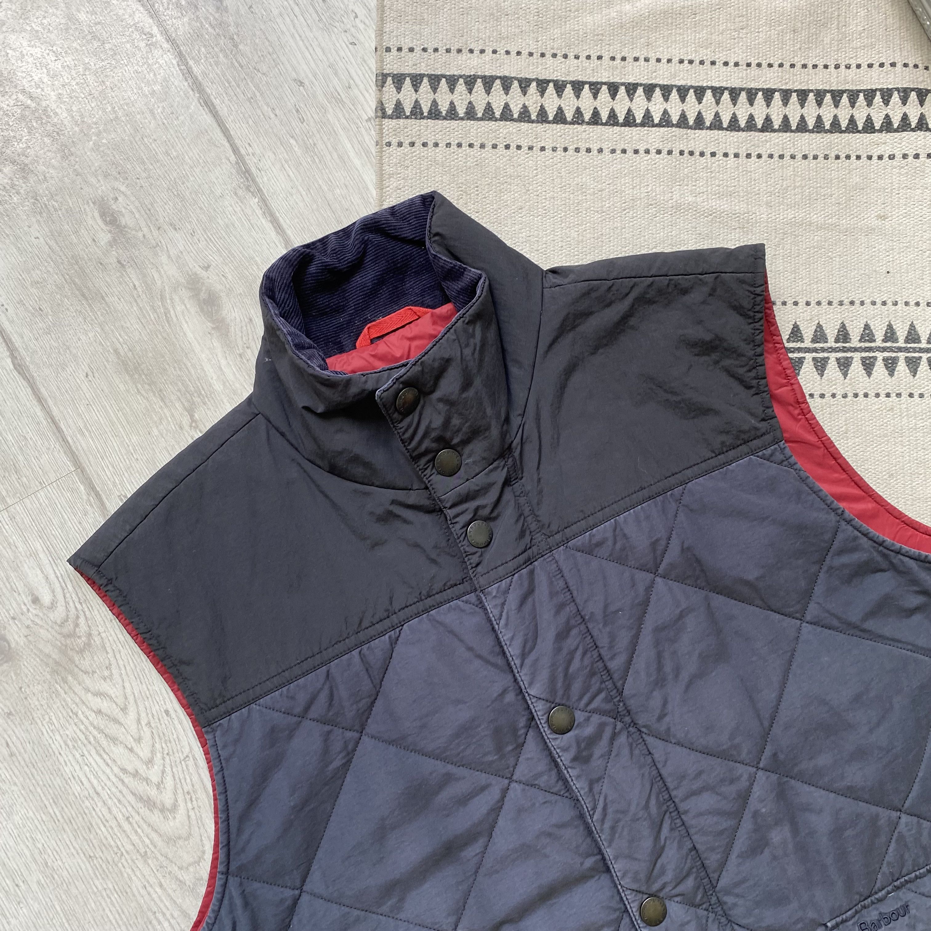 Barbour 🦆 Vintage Faded Barbour vest quilted jacket Size US XL / EU 56 / 4 - 2 Thumbnail