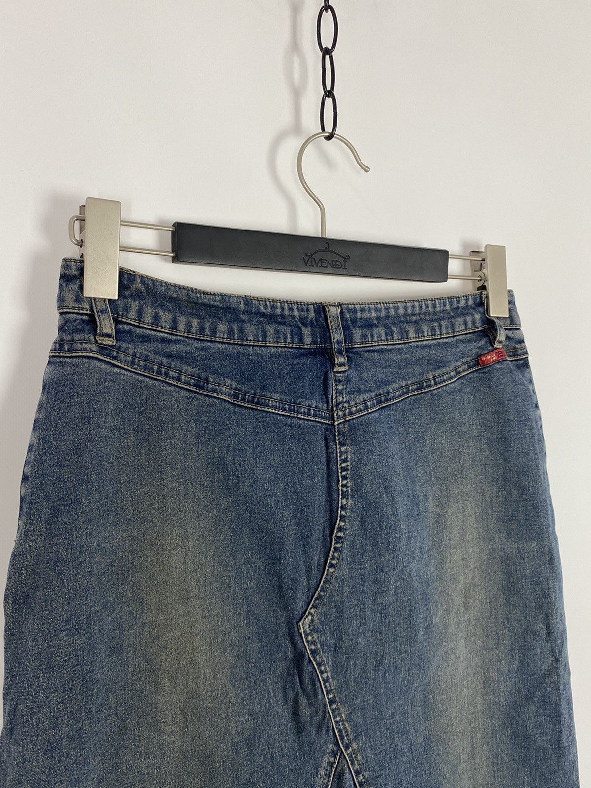 Vintage Y2K Vintage Only Jeans Rust Denim Midi Skirt Size 28" / US 6 / IT 42 - 6 Thumbnail
