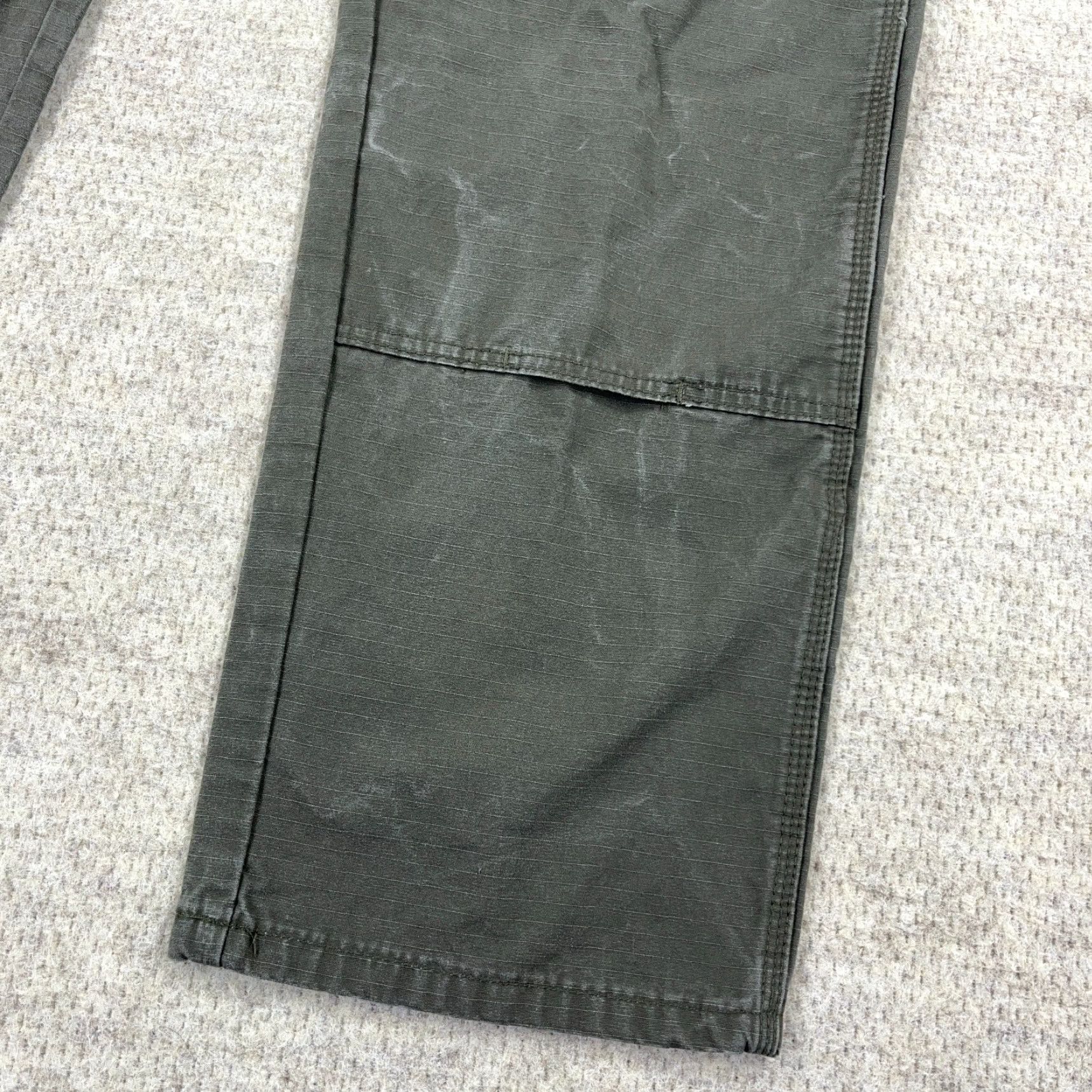 Wrangler Wrangler RIGGS Cargo Pants Men 38x34 Green Canvas Relaxed Fit Carpenter Y2K Size US 38 / EU 54 - 6 Thumbnail