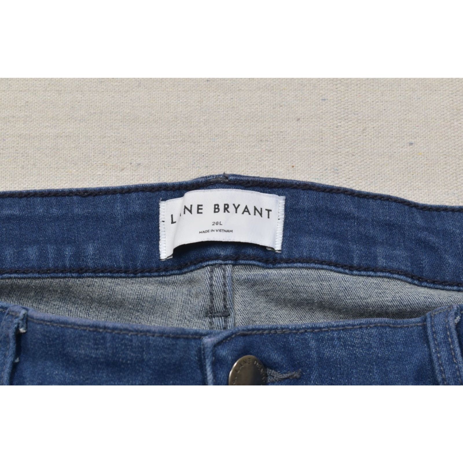 Vintage Lane Bryant Signature Fit Mid-Rise Straight Leg Jeans Blue Denim Size 20L Plus Cotton Denim 5-Pocket Stretch Women Modern Straight jeans for Women Size 42" / US 20 - 5 Thumbnail