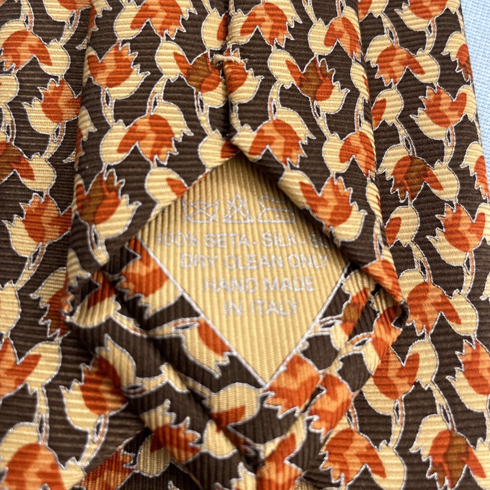 Brioni Brioni Silk Tie Men 3.5x62" Long Geometric Leaves Pattern Dress Business Necktie Size ONE SIZE - 4 Thumbnail
