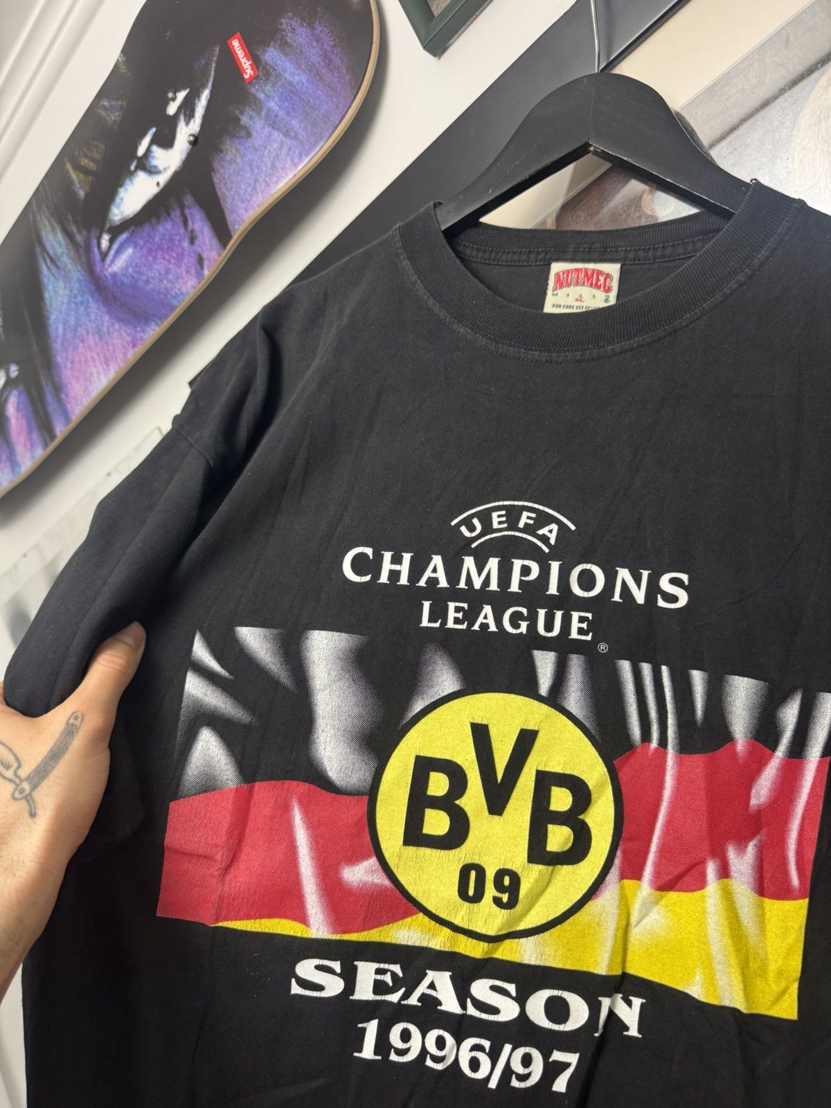Vintage Borussia Dortmund UEFA Chammpions League Football Soccer Tee Size US XL / EU 56 / 4 - 2 Thumbnail