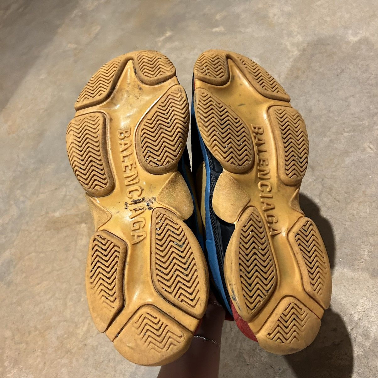 Balenciaga × Designer Balenciaga Triple S Sneaker Blue Orange Red US 12 Size US 12 / EU 45 - 6 Thumbnail