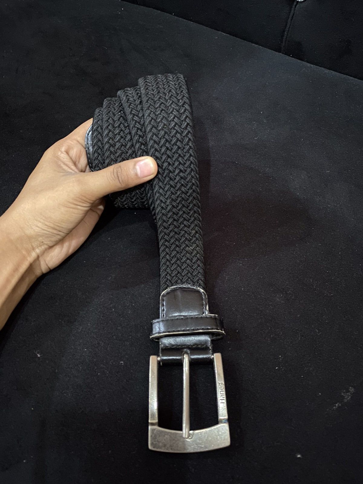 Hanes Hanes Black Canvas Buckle Belt Size ONE SIZE - 6 Thumbnail