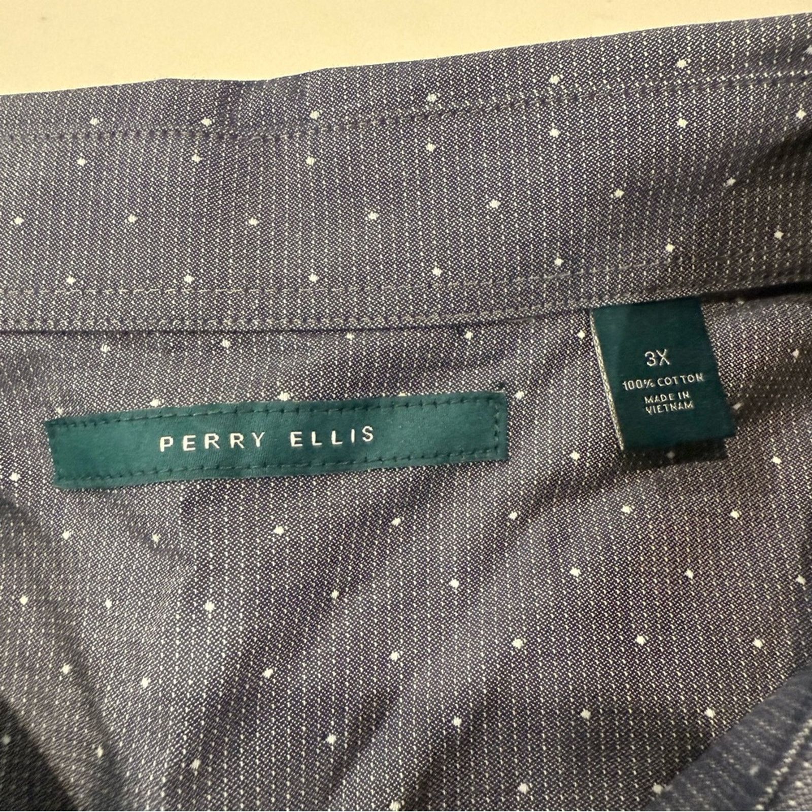 Perry Ellis Perry Ellis NWT Polka Dot LongSleeve ButtonUp Shirt Mens 3X Size US XXL / EU 58 / 5 - 4 Thumbnail