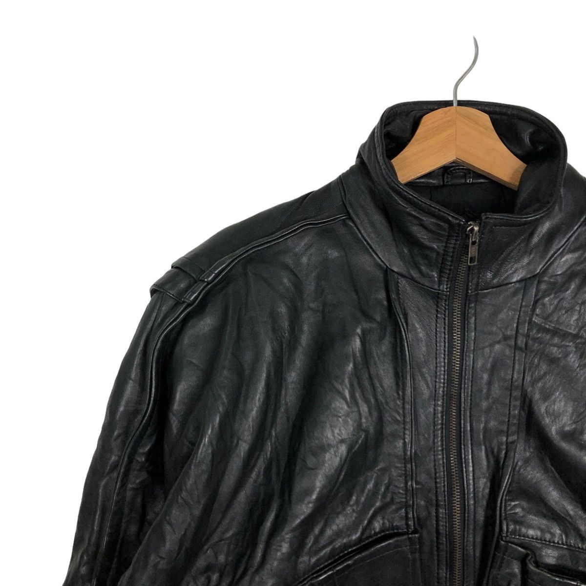 Japanese Brand 🔥90’s Vintage Genuine Leather Bomber Jacket Uno Uomo Japan Size US L / EU 52-54 / 3 - 7 Thumbnail
