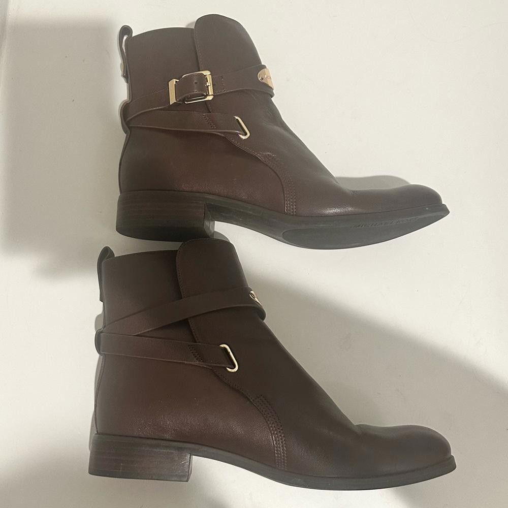 Michael Kors MICHAEL Michael Kors Arley Moto Buckled Ankle Boots Brown 8 Size US 8 / IT 38 - 5 Thumbnail