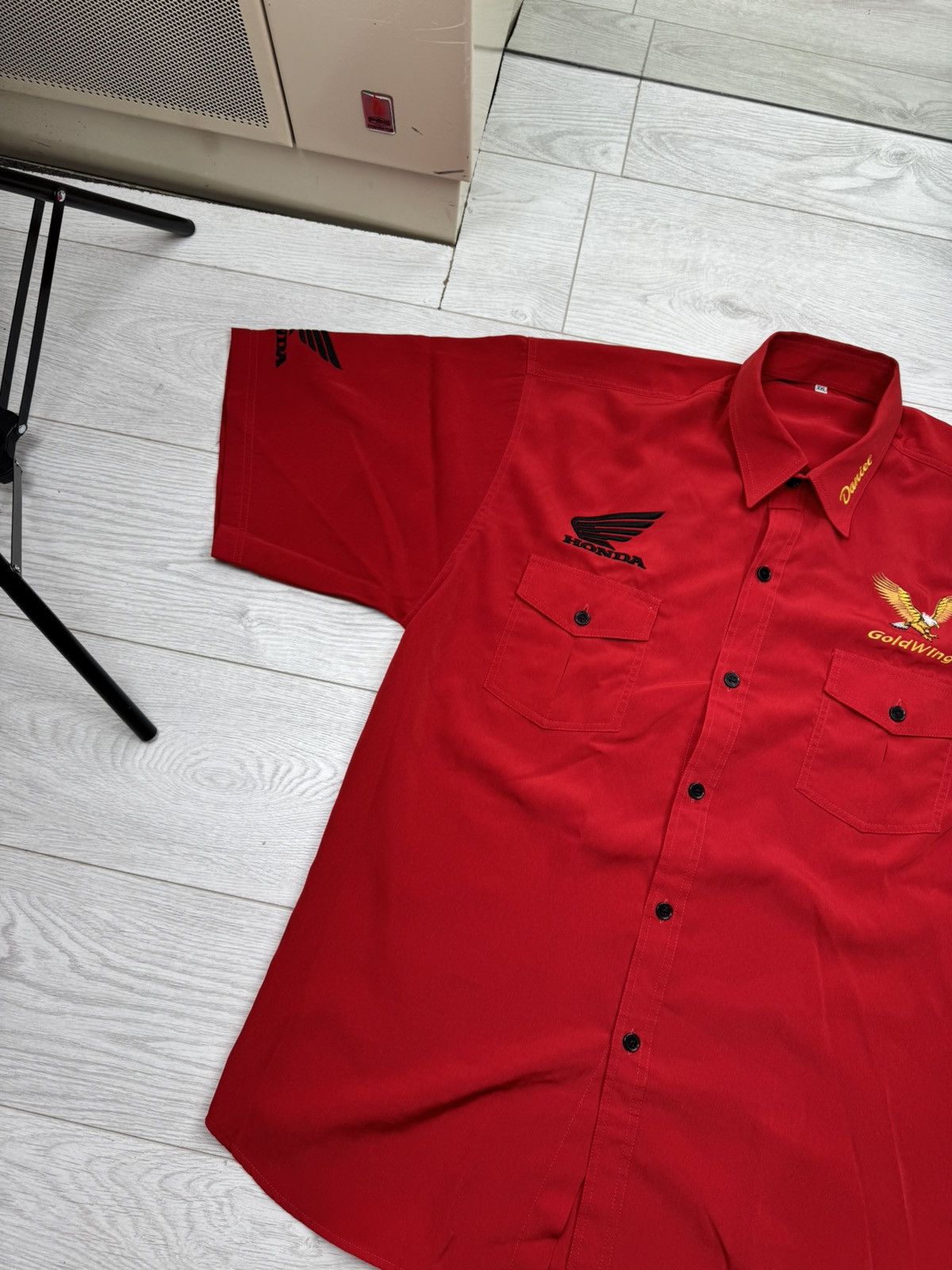 Honda Vintage Honda Racing Woody Woodpecker Gold Wing Shirt Size US XXL / EU 58 / 5 - 2 Thumbnail